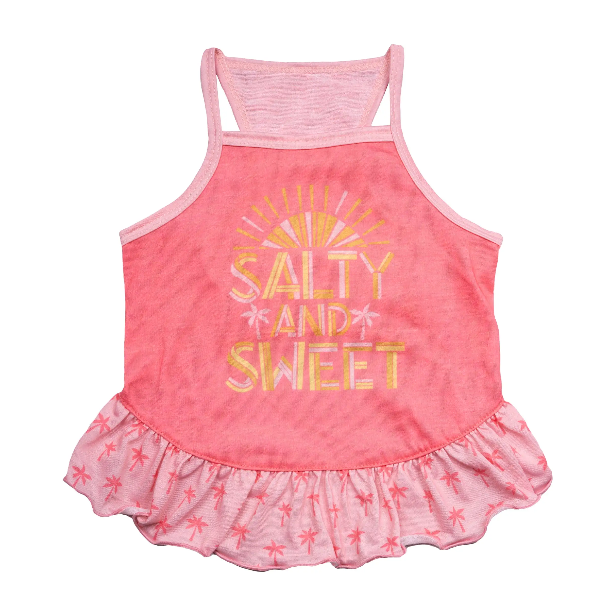 Vibrant Life. Dog and Cat Clothes. Salty and Sweet Tropics. Pet Dress. Pink. XS