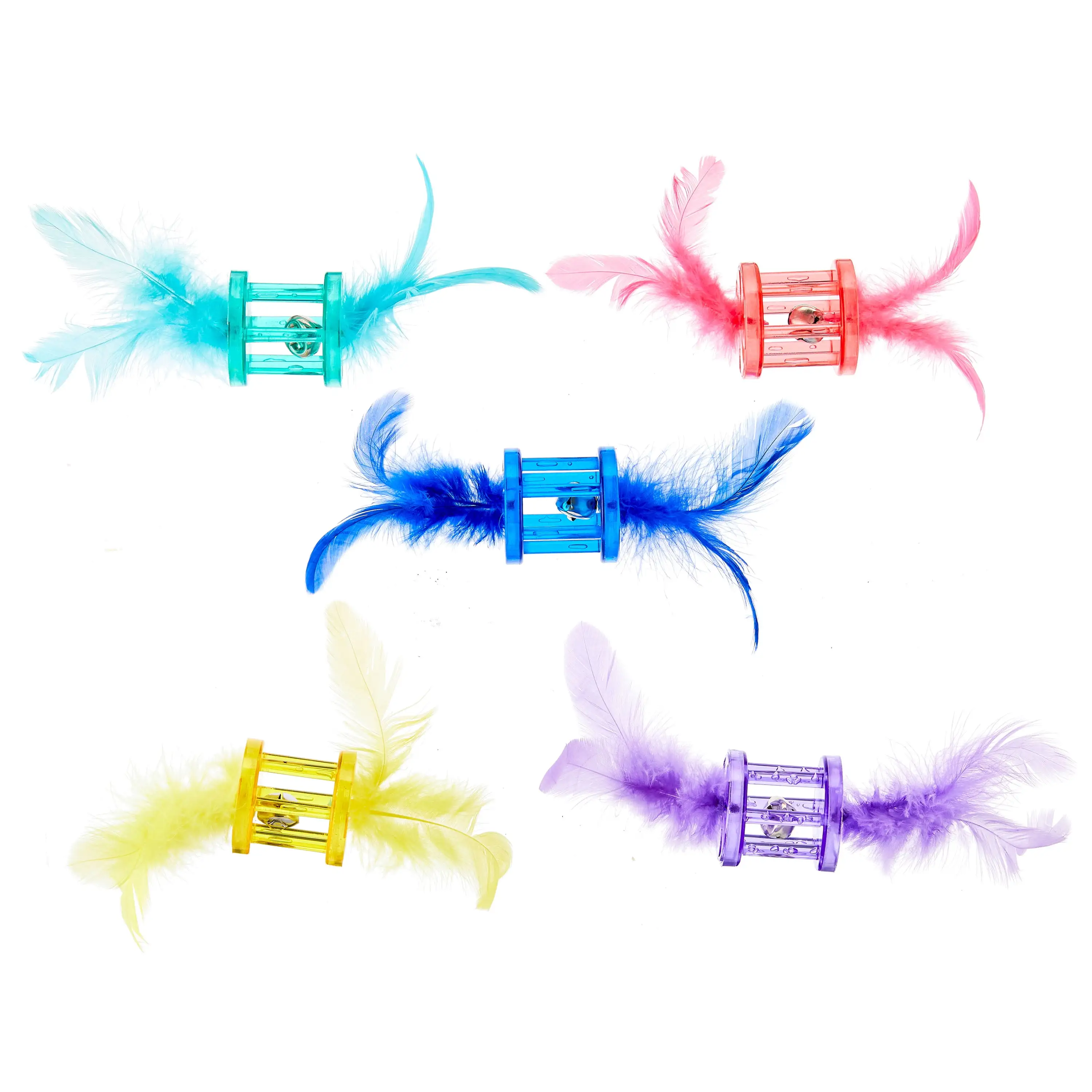 Vibrant Life Feather Rattle Cat Toys. Assorted Colors