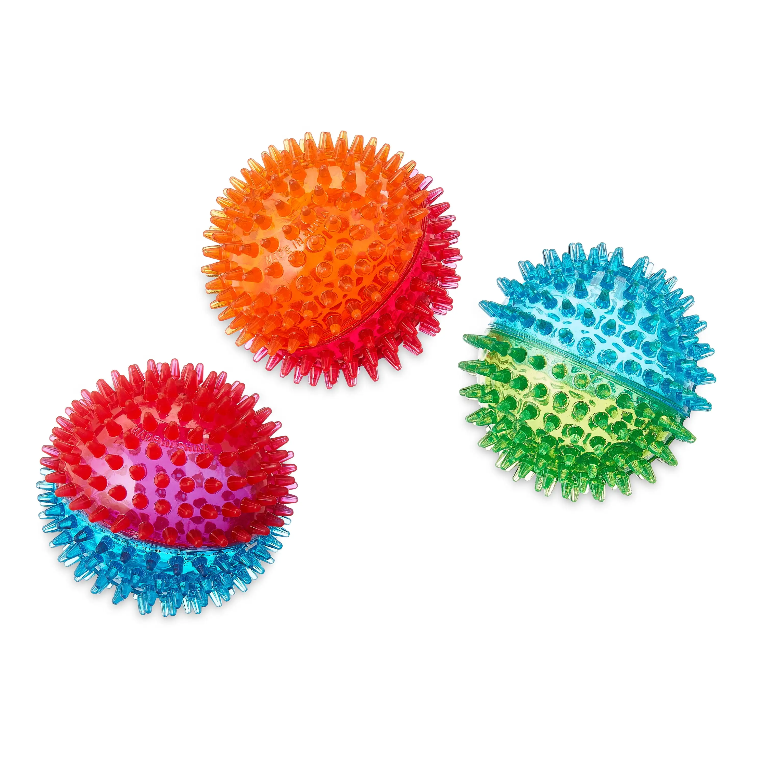 Vibrant Life Fetch Buddy Spiky Ball Dog Toy. Color May Vary. Chew Level 3