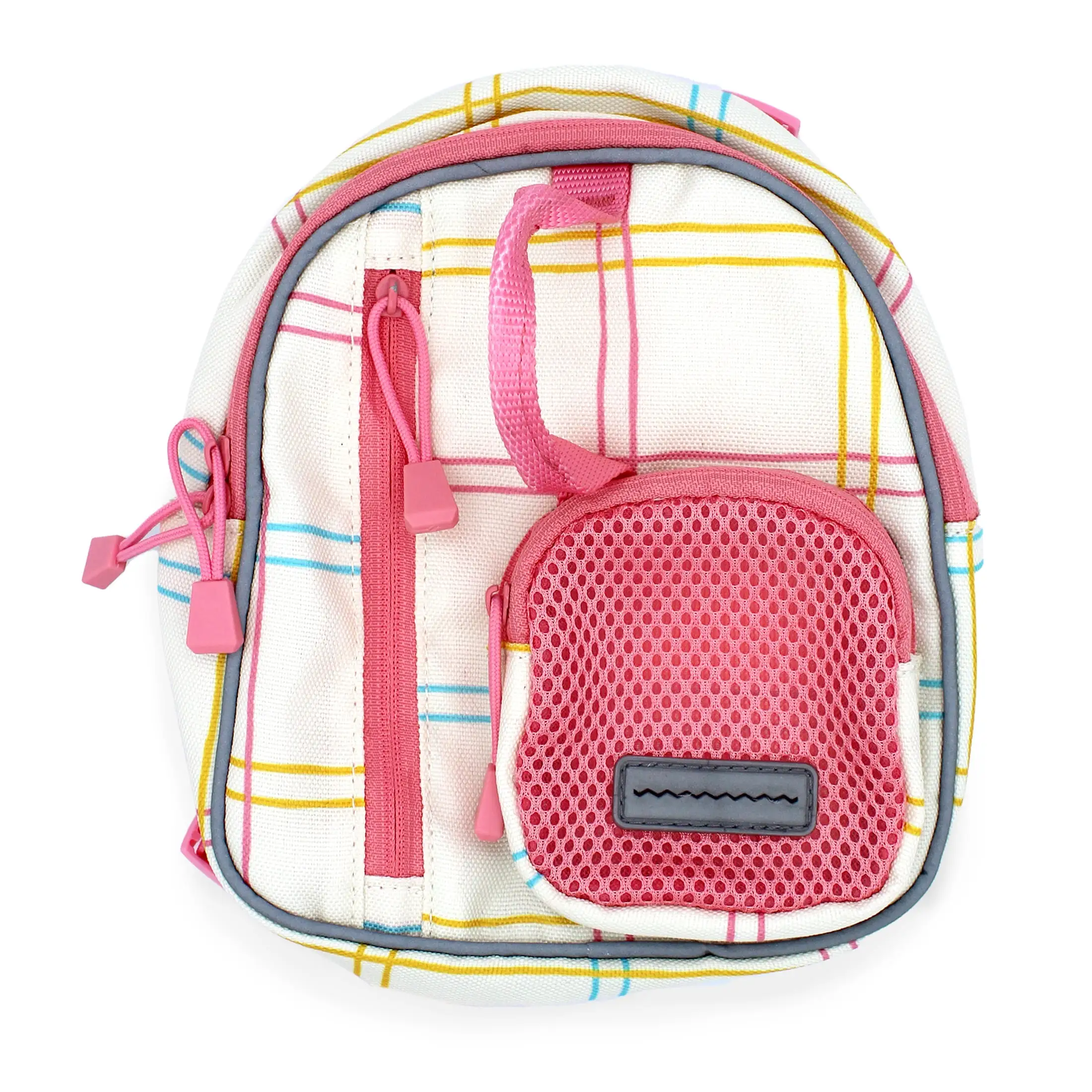 Vibrant Life Harness. Backpack. Windowpane Rainbow. White/Multi. XXS/XS