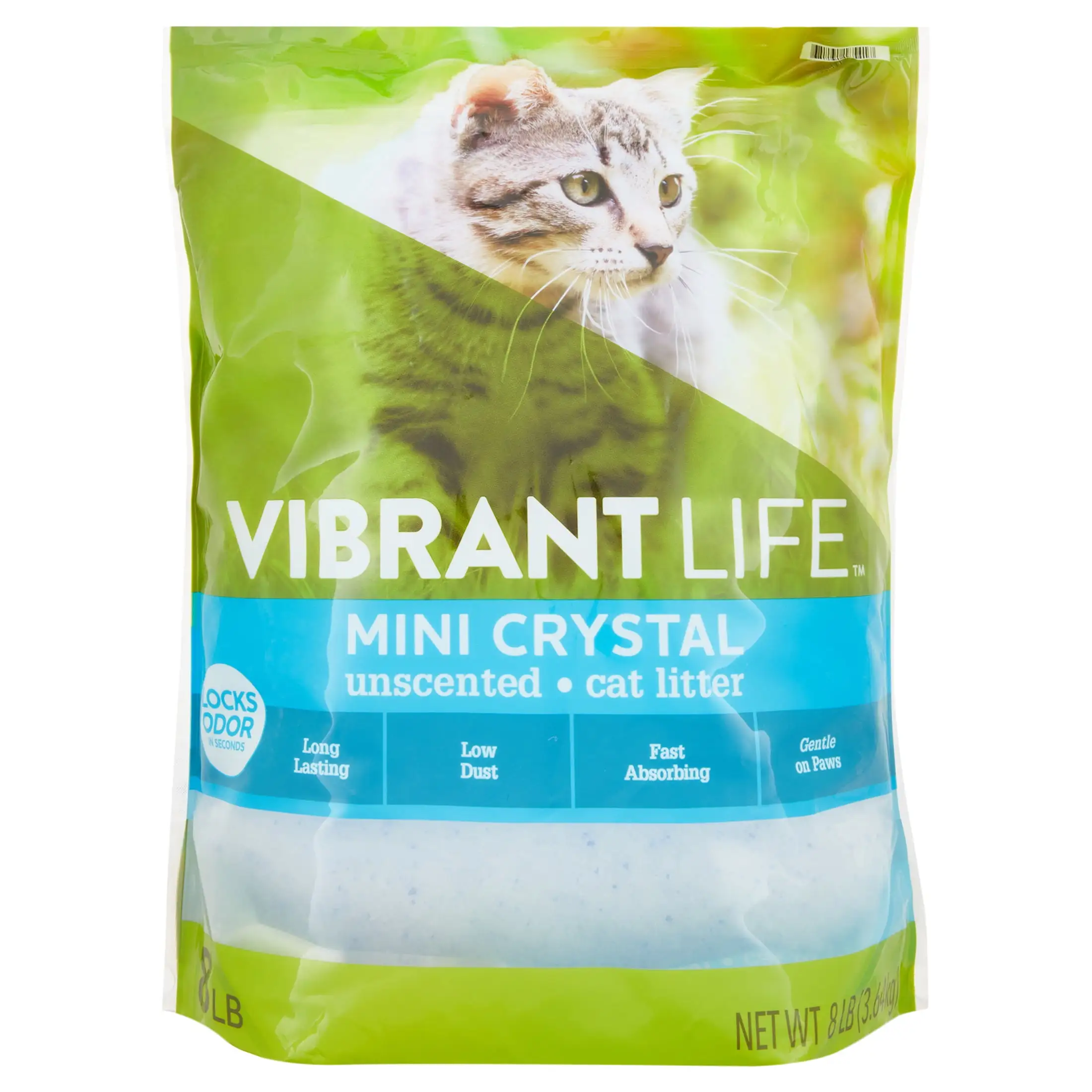 Vibrant Life Mini Crystal Unscented Cat Litter. 8 lb