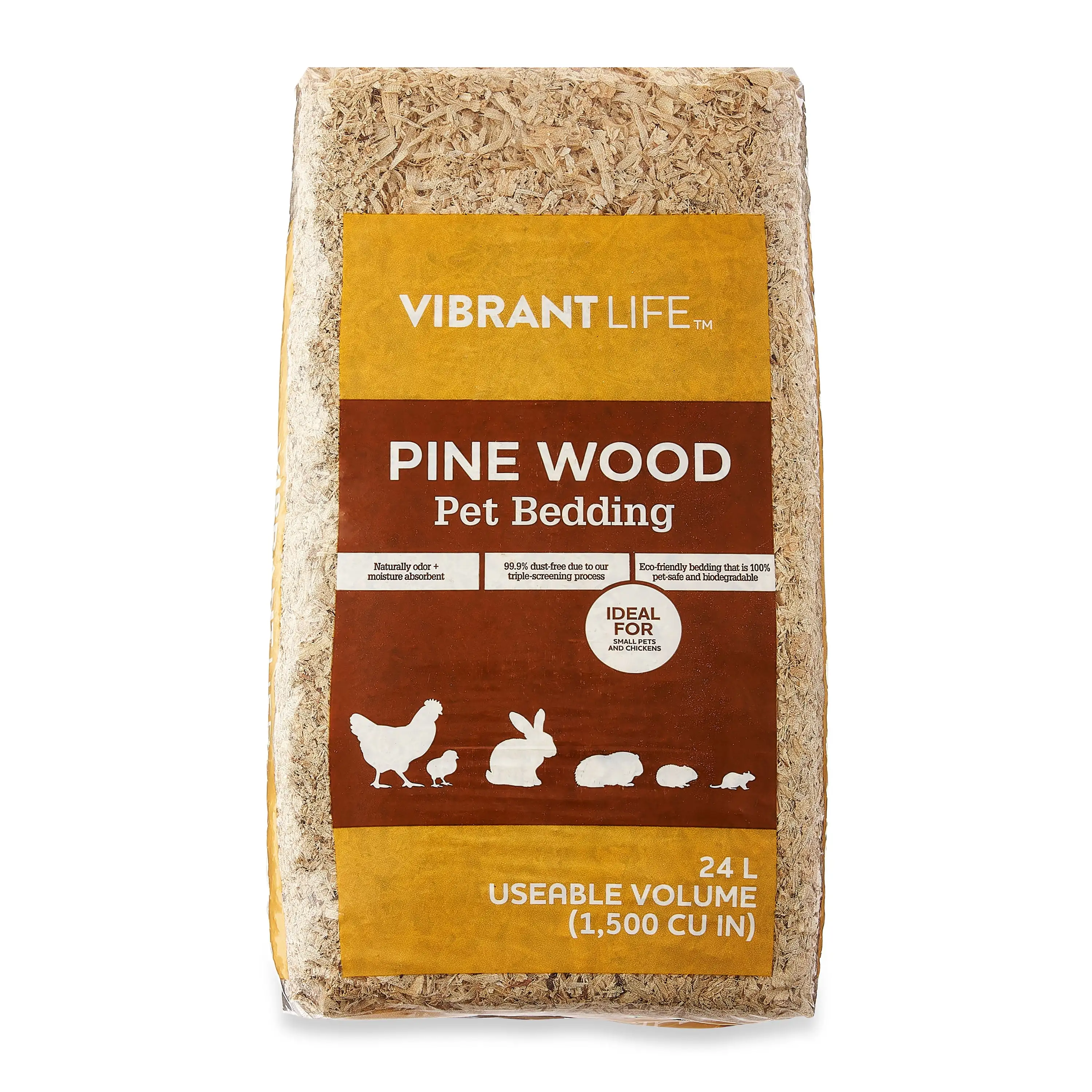 Vibrant Life Pine Pet Bedding for Small Pets and Chickens. 24 L