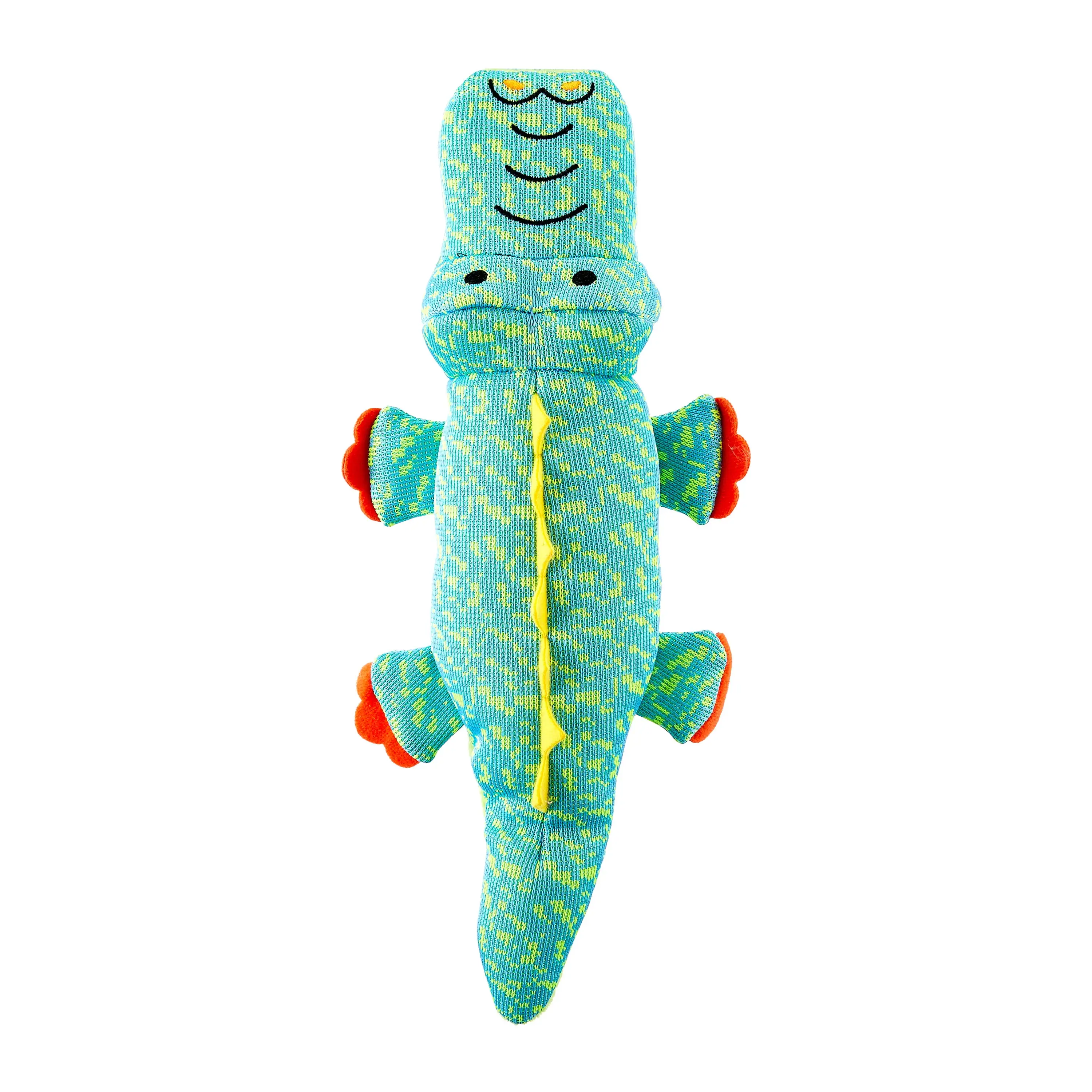 Vibrant Life Plush Gator Dog Toy for Light-Moderate Chewers. Green. Medium