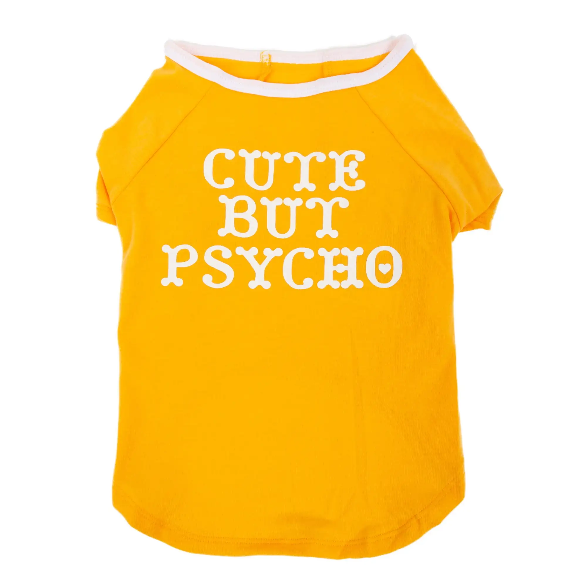 Vibrant Life Polyester Cute Graphic Dog & Cat T-Shirt. Yellow. XXS