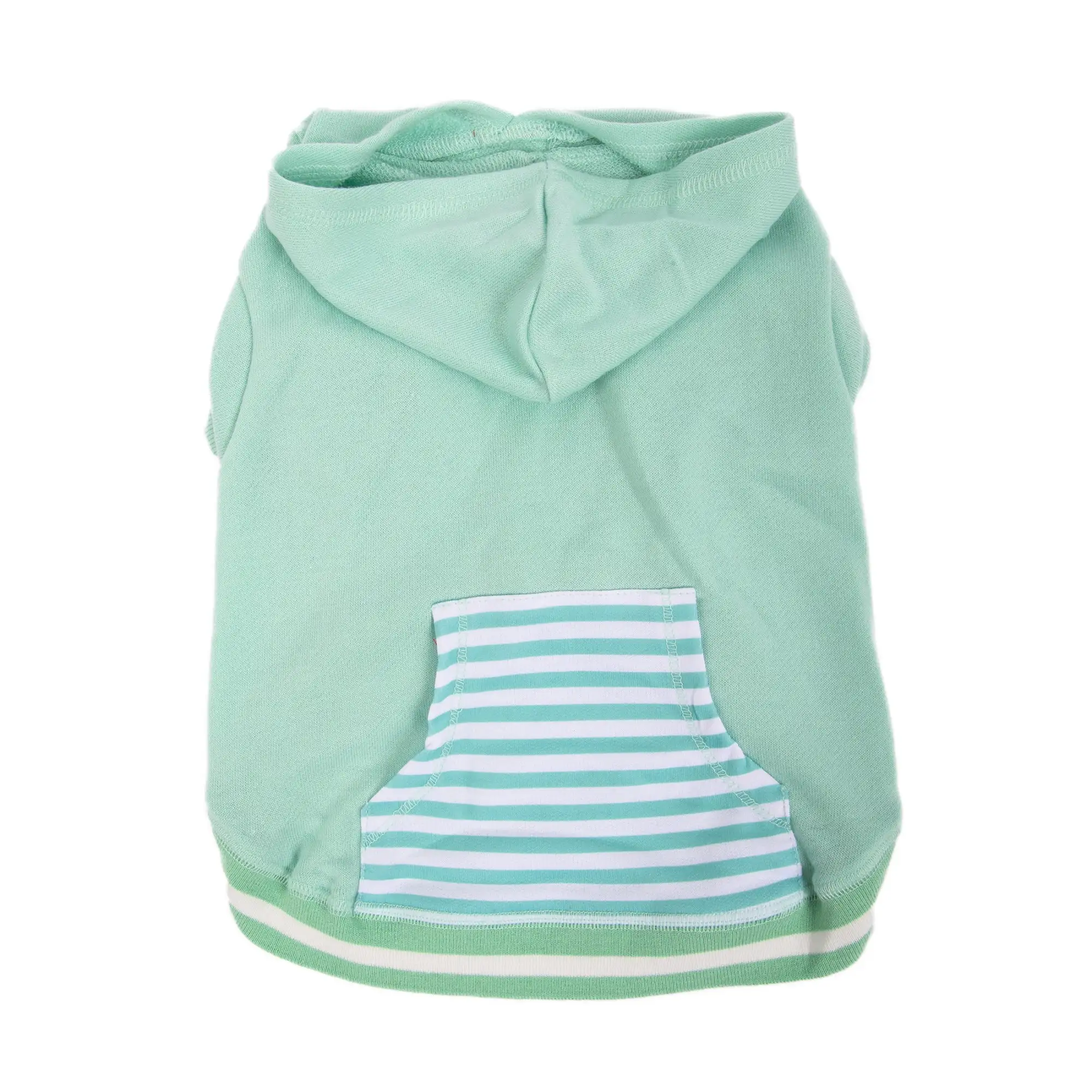 Vibrant Life Polyester Striped Dog & Cat Hoodie. Green. XXS