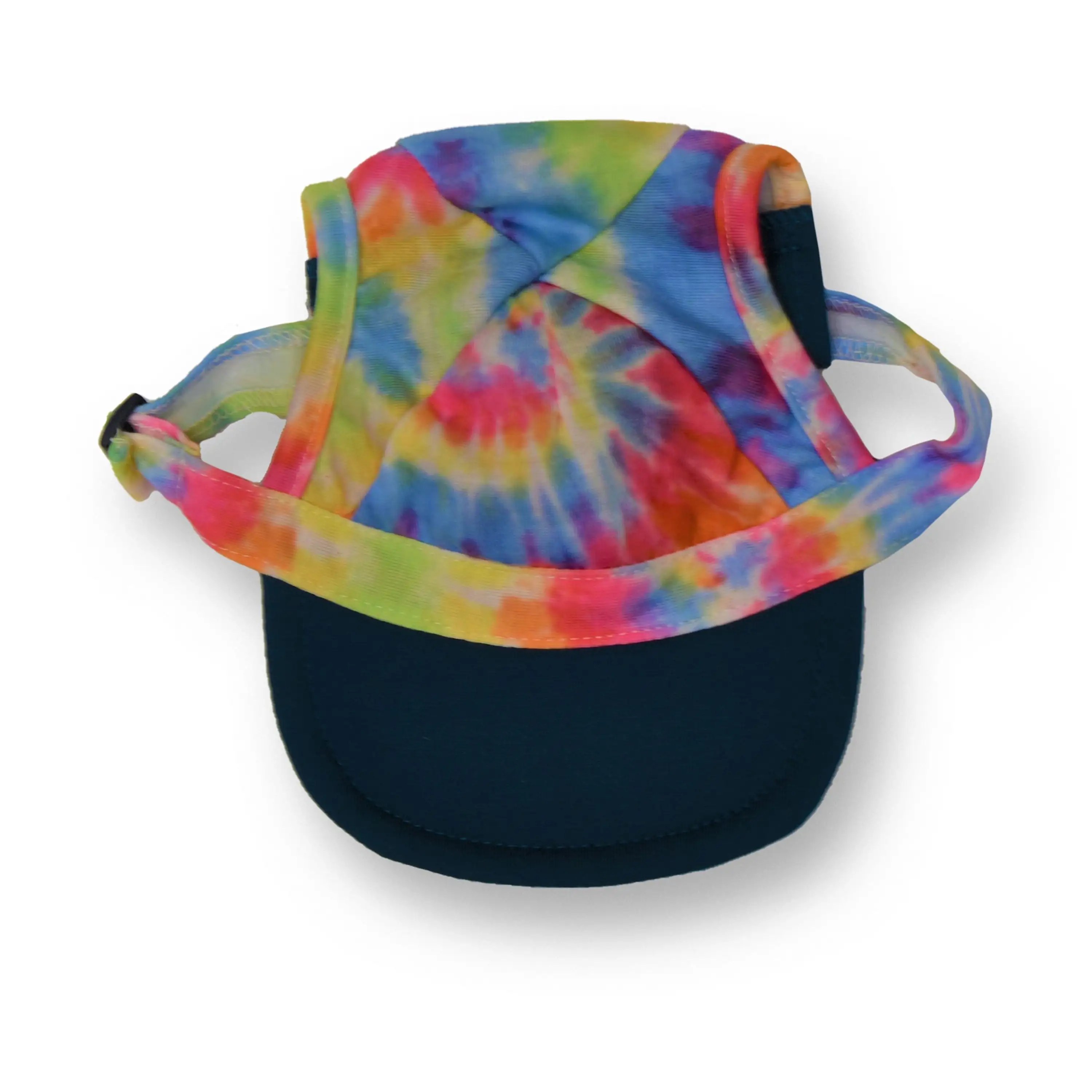 Vibrant Life Polyester Tie Dye Dog Hat. Black. M