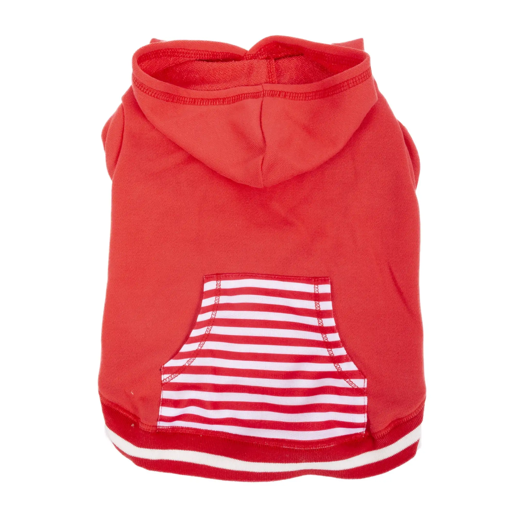 Vibrant Life Red Striped Pocket Hoodie for Dogs or Cats