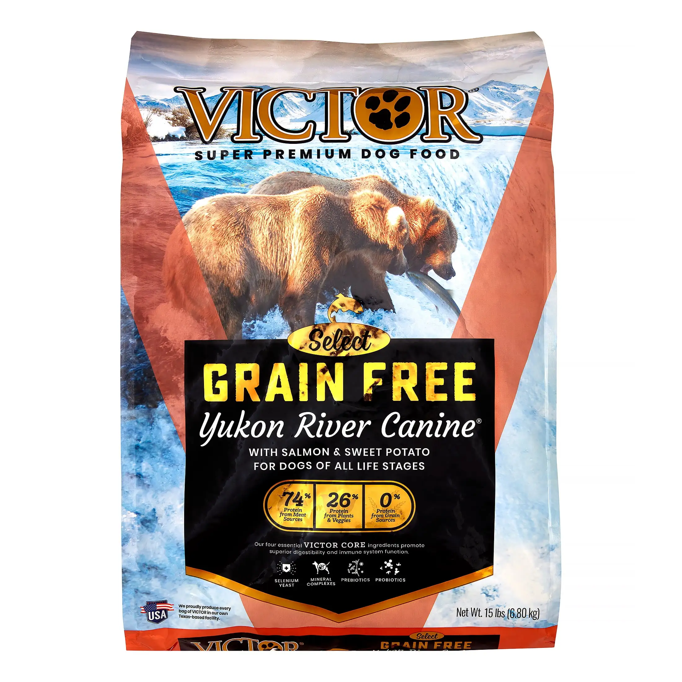 Victor Grain-Free Yukon River Dry Dog Food. 15 lb