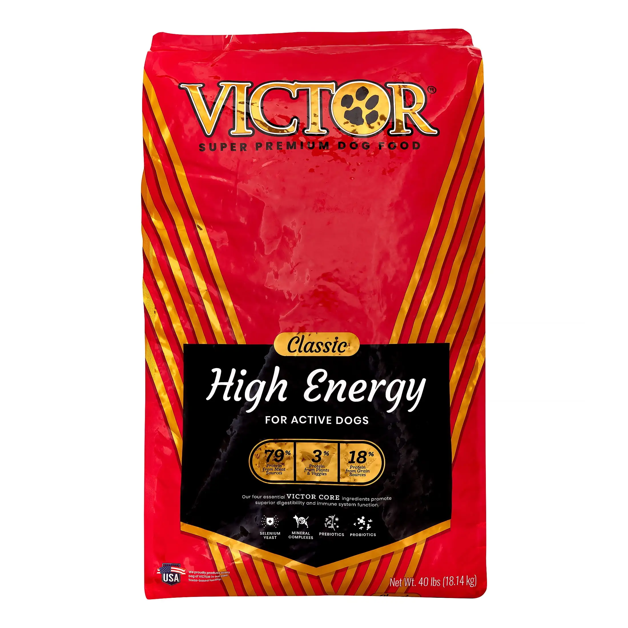 Victor High Energy Formula Dry Dog Food. 40 lb