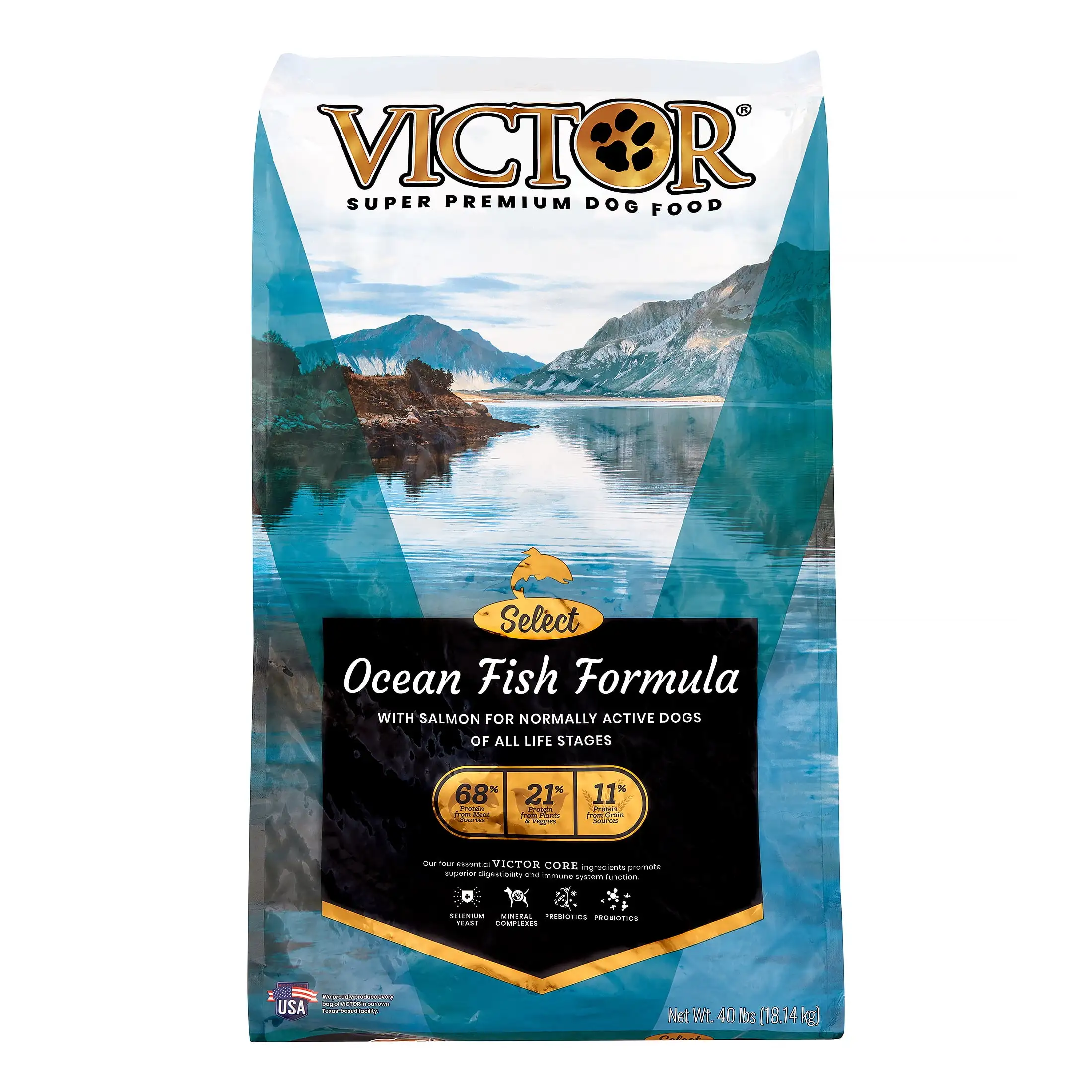 Victor Select Ocean Fish Dry Dog Food. 40 lb