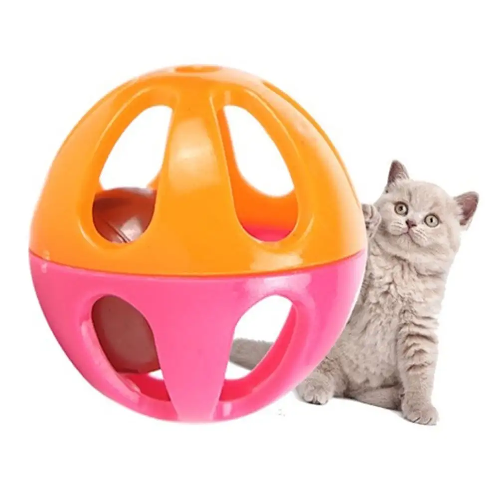 Visland 10pcs Cat Toy Ball With Bell Pet Toy Cat Bell Ball Cat Toy With Bell Cat Jingle Balls For Cats Kitten Cat Toys Jingle Balls Pounce Rattle Ball Toys Random Color