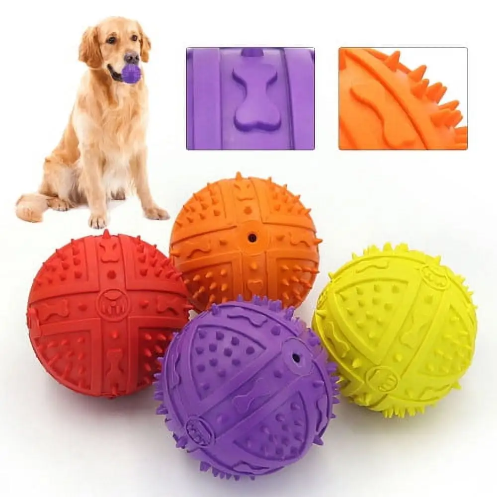 Visland Dog Squeaky Toys for Aggressive chewers Large Breed Balls Interactive Dog Ball Toy. Pet Training. High Toughness Wear