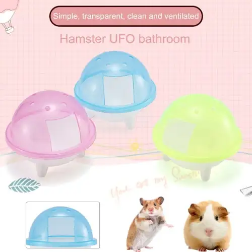 Visland Hamster Sand Bathroom Chinchilla Sand Bathroom Plastic Box for Hamster. Cage Accessories