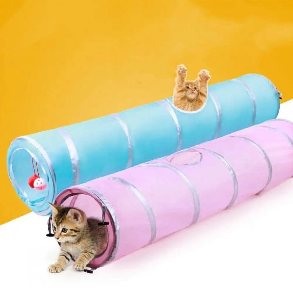 Visland Pet Cat Tunnel Tube Cat Toys Collapsible. Cat Training Tunnels for Indoor Cats .Kitty Tunnel Bored Cat Pet Toys Peek Hole Toy Ball Cat. Puppy. Kitty. Kitten