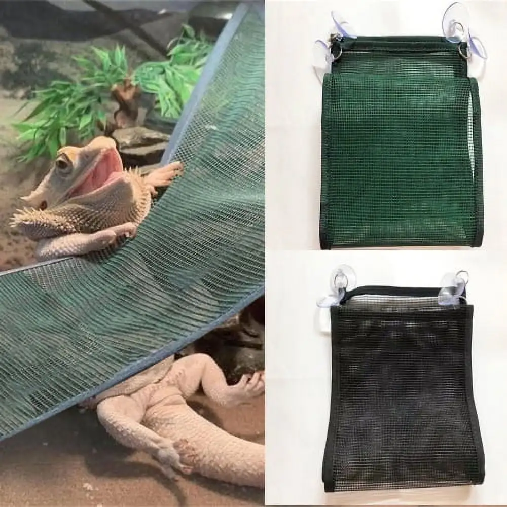 Visland Reptile Lizard Lounger Bearded Dragon Hammock with Hooks and Suction Hook for Bearded Dragons Hammock.Geckos.Hamster Hammock and All Small Pet