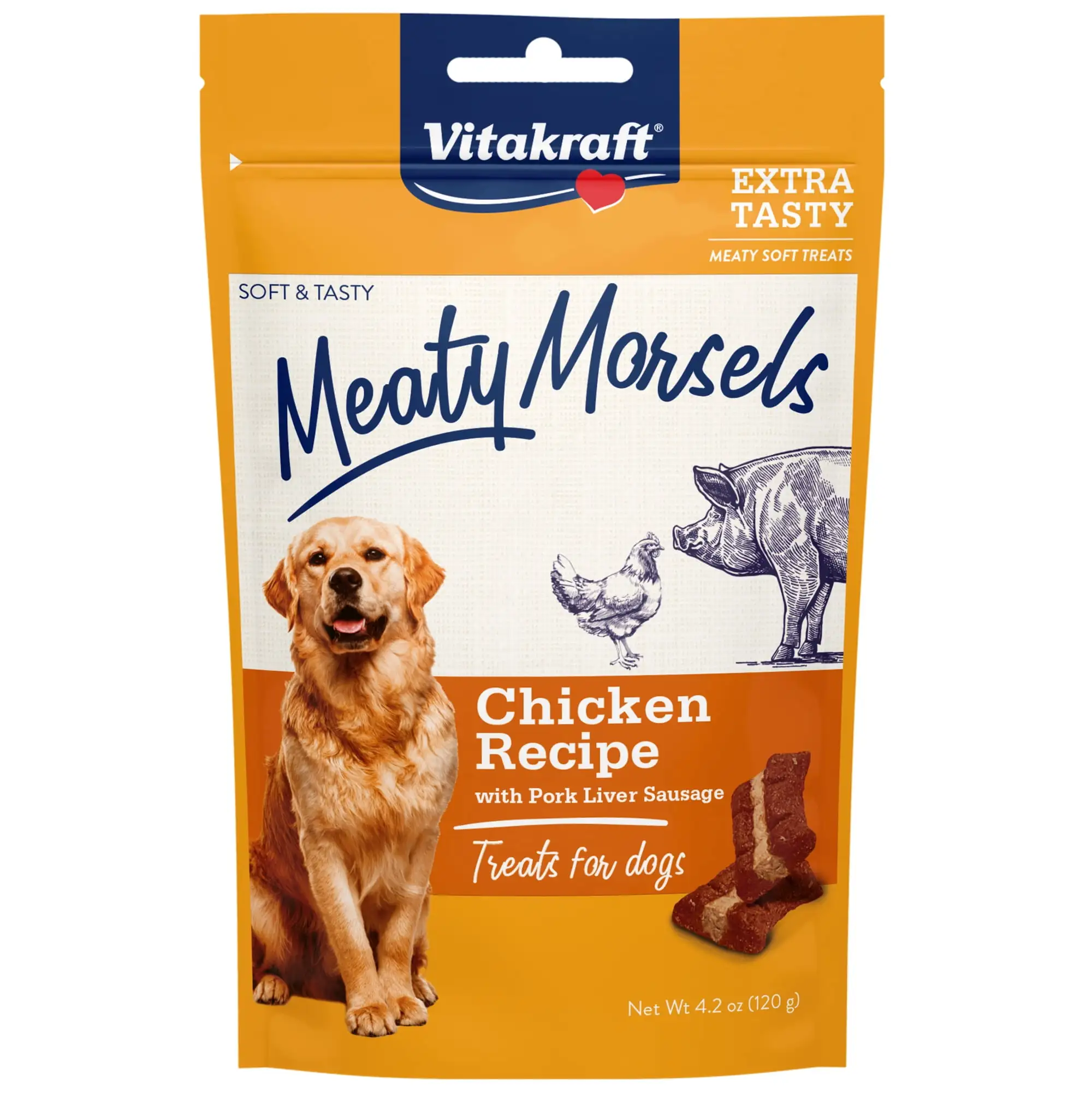 Vitakraft Chicken Recipe with Pork Liver Sausage Dog Treats. 4.2 oz