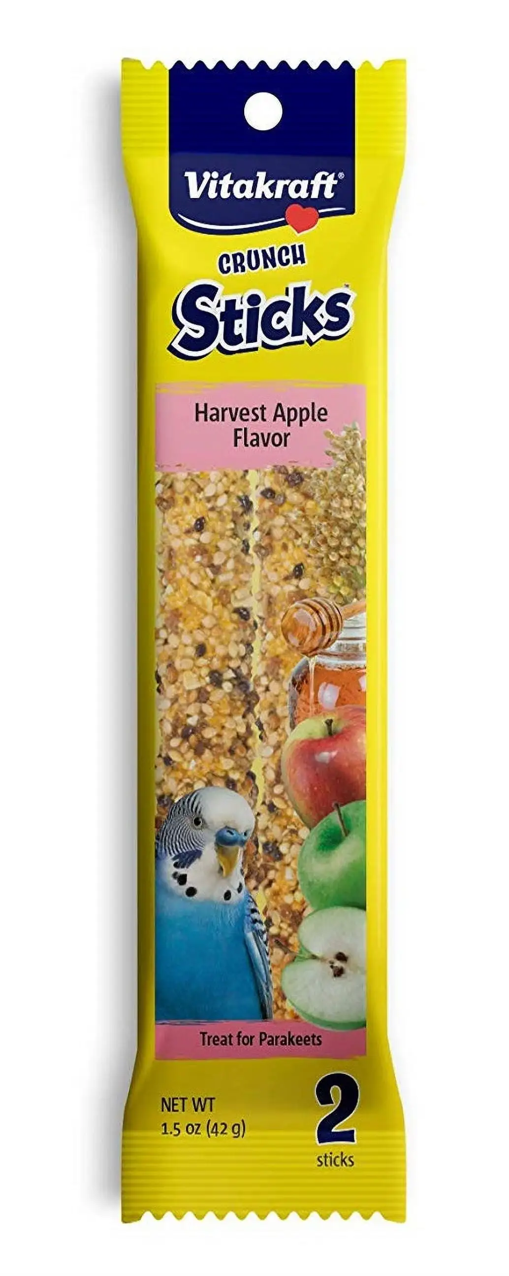 Vitakraft Crunch Sticks Harvest Apple Parakeet Treats. 2 Pack