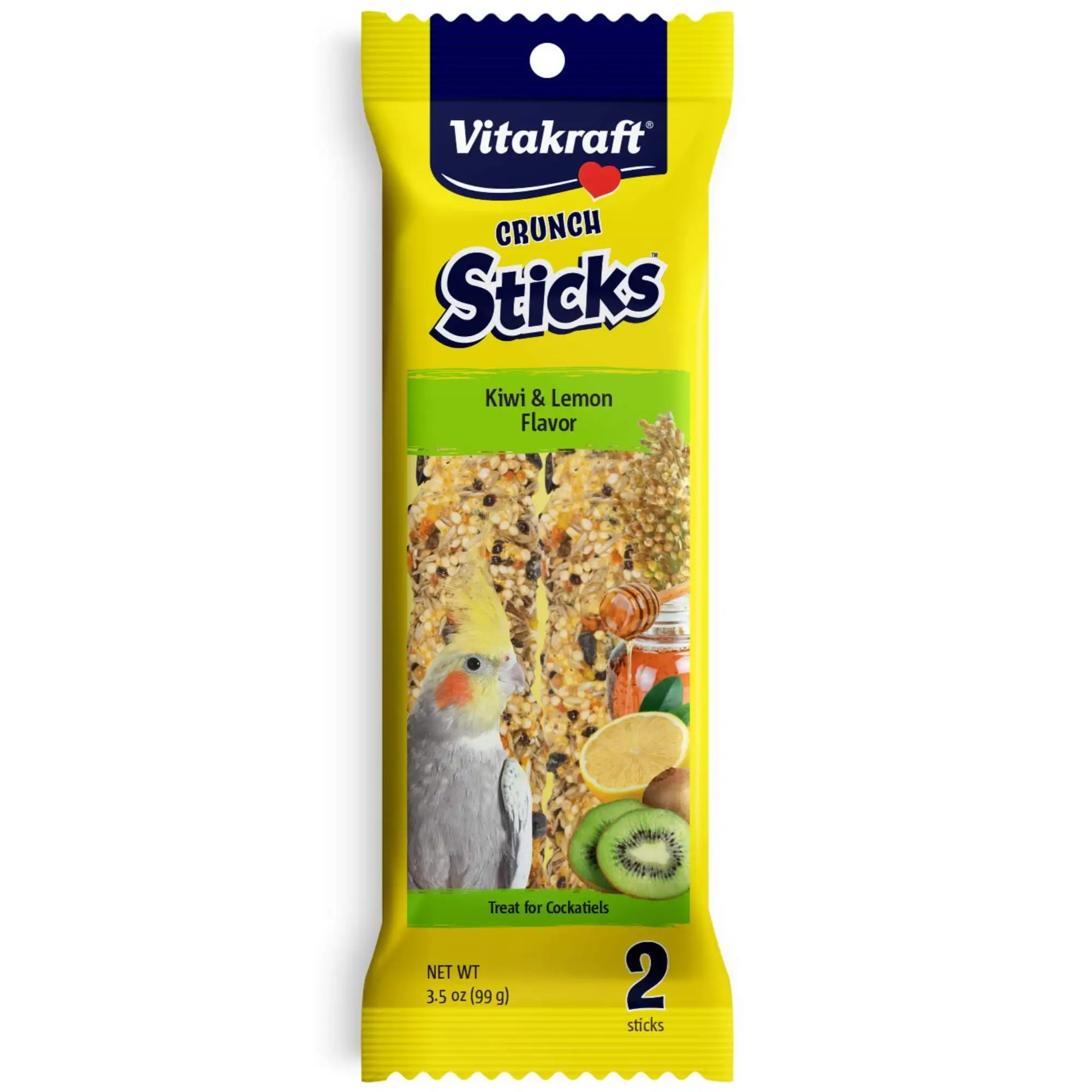 Vitakraft Crunch Sticks Kiwi and Lemon Cockatiel Treats