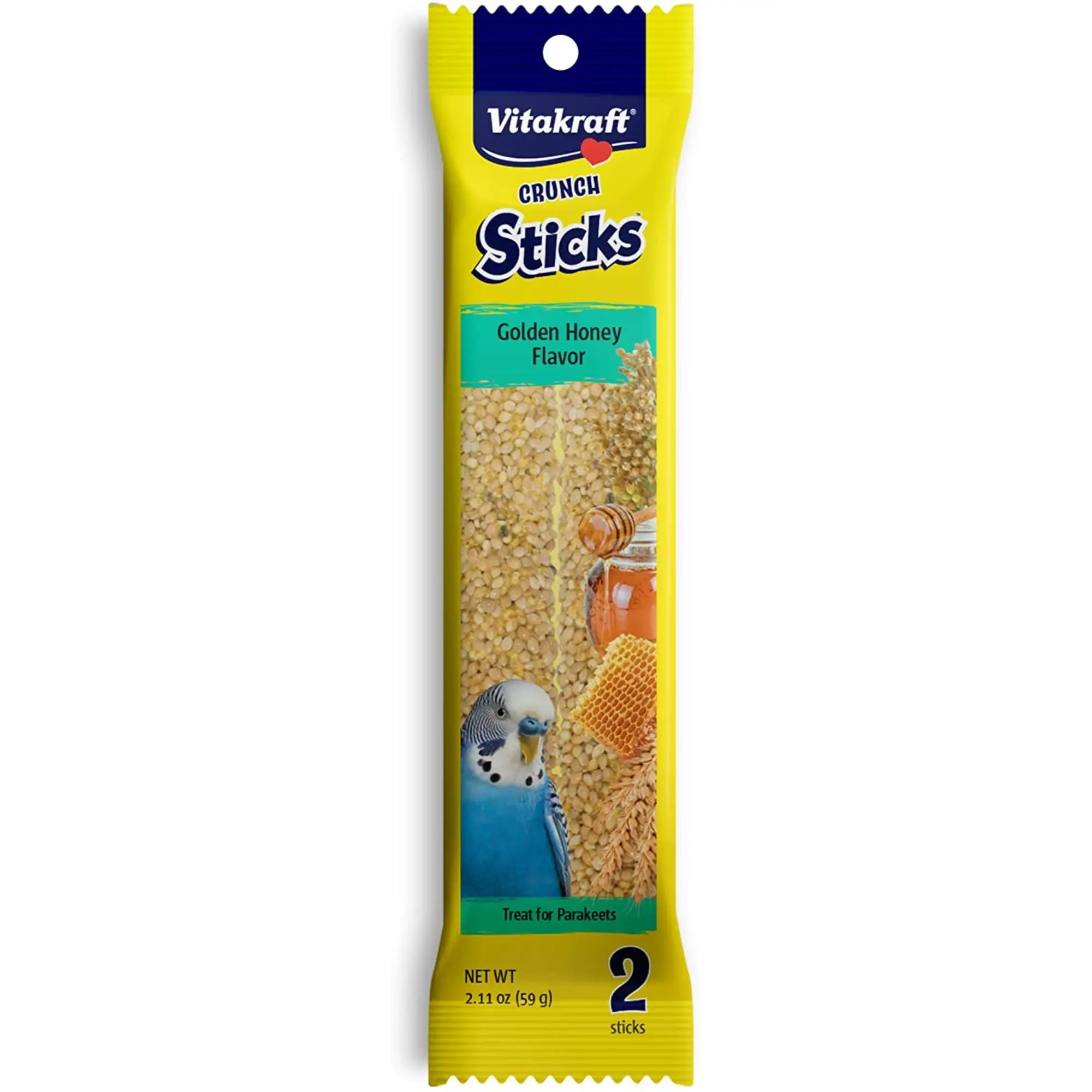 Vitakraft Parakeet Crunch Sticks Whole Grains and Honey