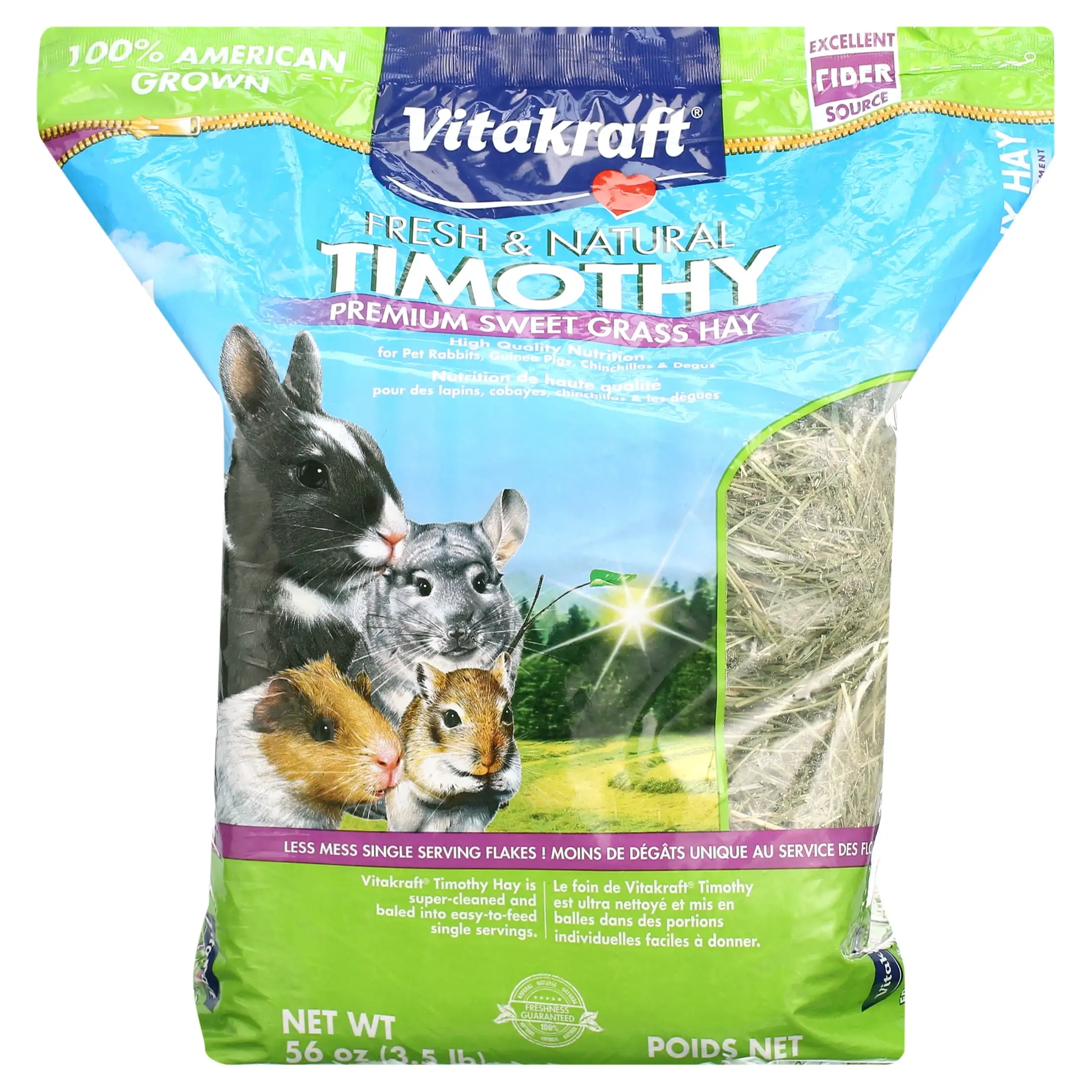 Vitakraft Small Animal Timothy Hay for Guinea Pigs. Rabbits. and Chinchillas - 3.5 lb