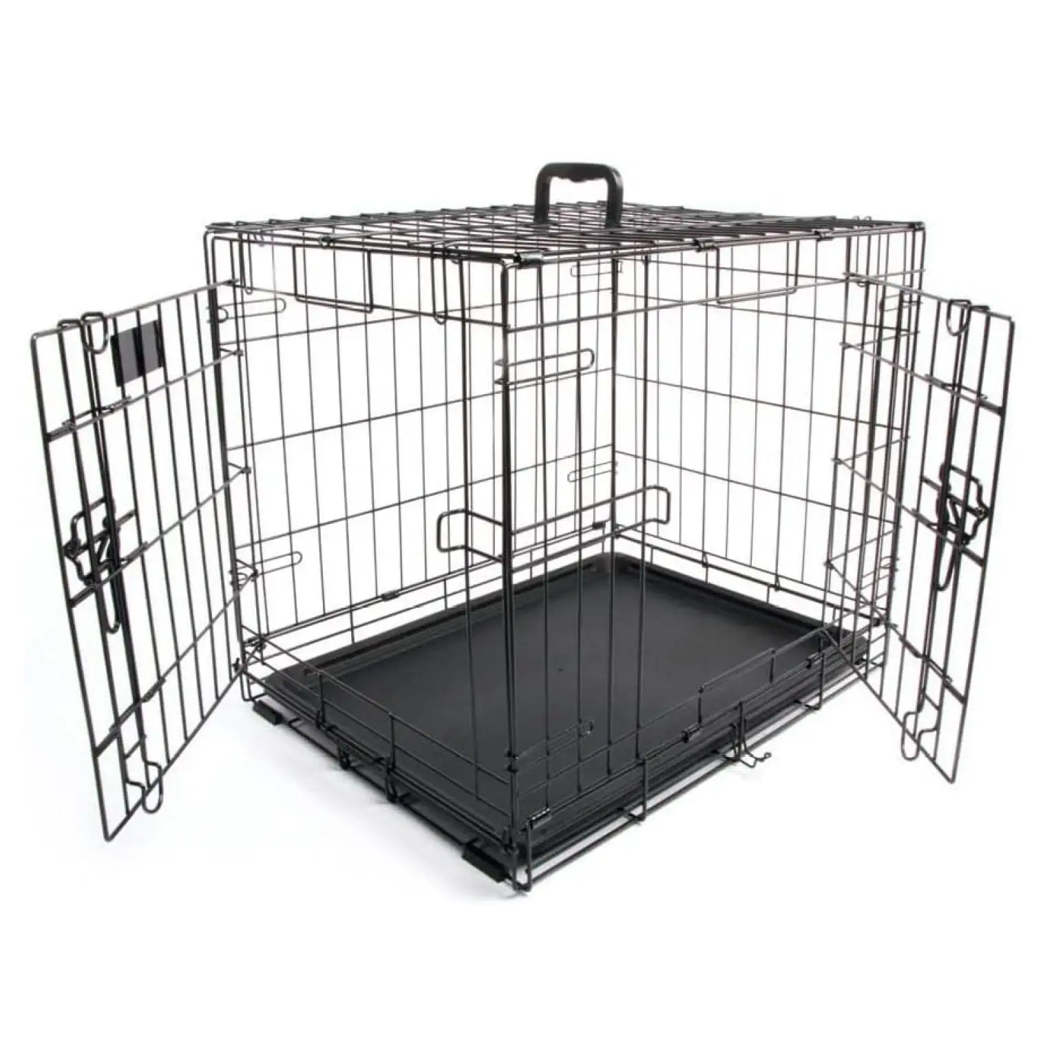 Voyager 2-Door Folding Dog Crate. 24 L X 18 W X 20 H