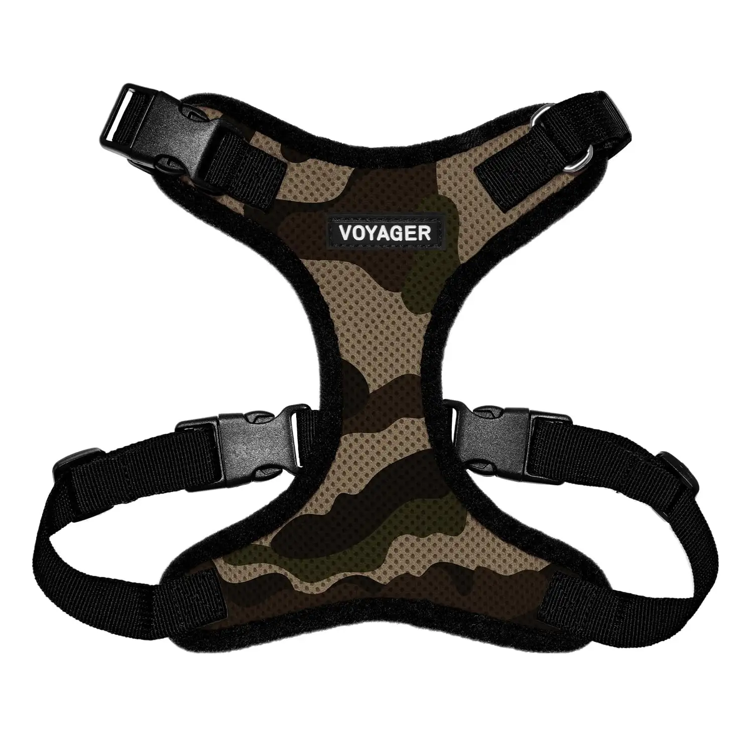 Voyager Step-In Lock Pet Harness - All Weather Mesh. Adjustable Step In Harness for Cats and Dogs by Best Pet Supplies - Army/Black Trim. S