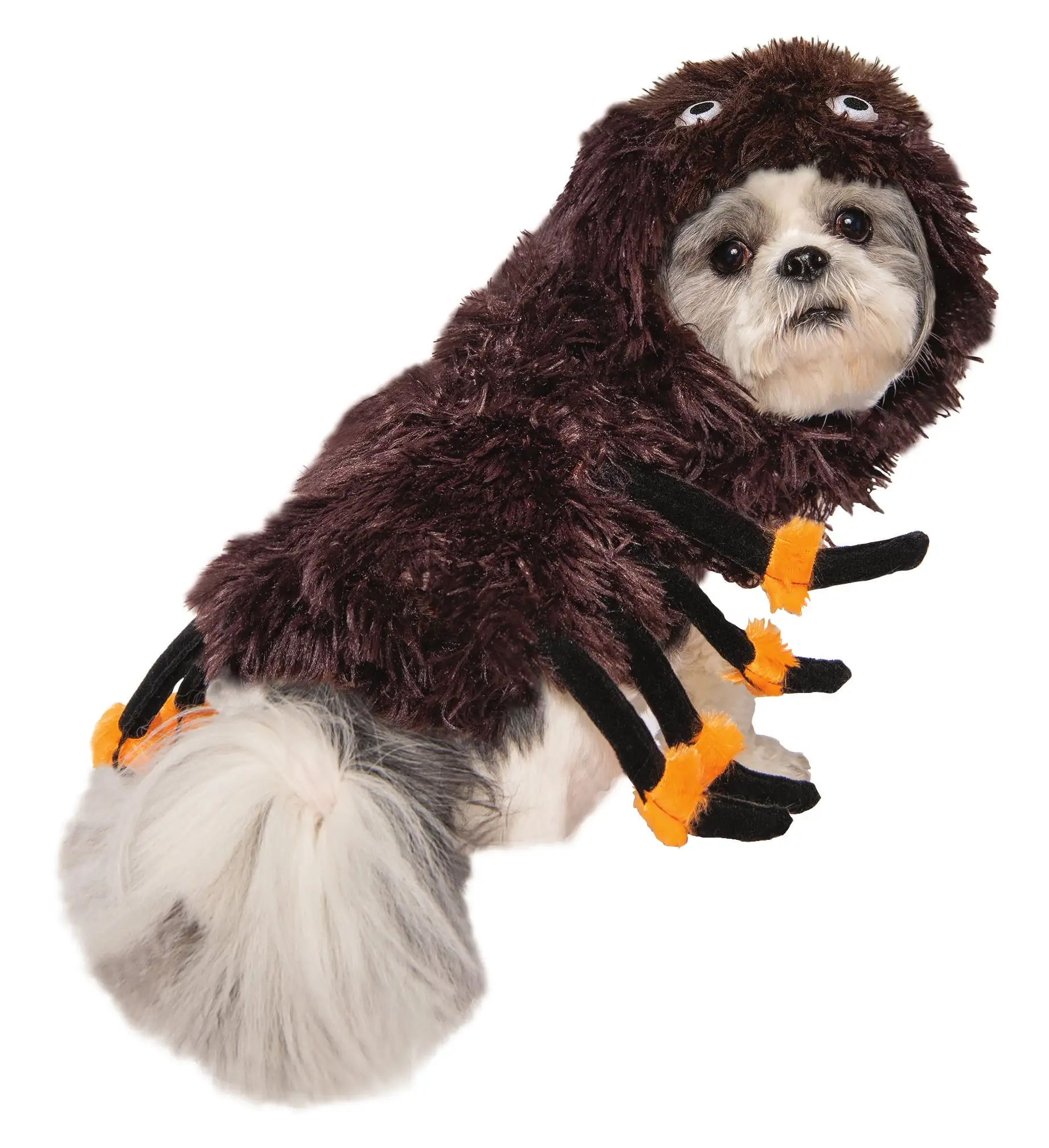 WAY TO CELEBRATE! Polyester Spider Halloween Dog & Cat Costume. Brown. S