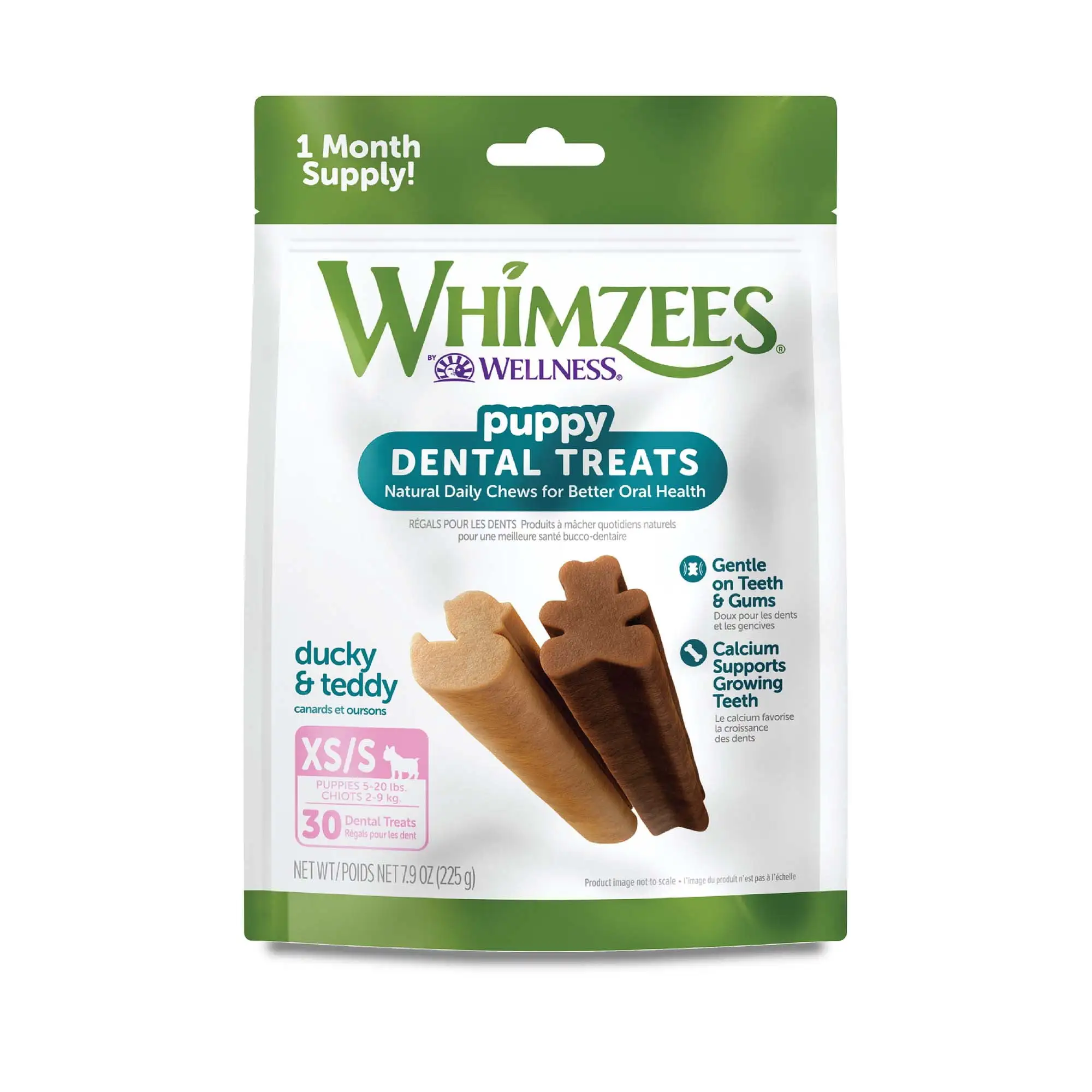 WHIMZEES By Wellness Daily Use Pack Natural Grain Free Puppy Dental Treats for Dogs. Small. 30 Count