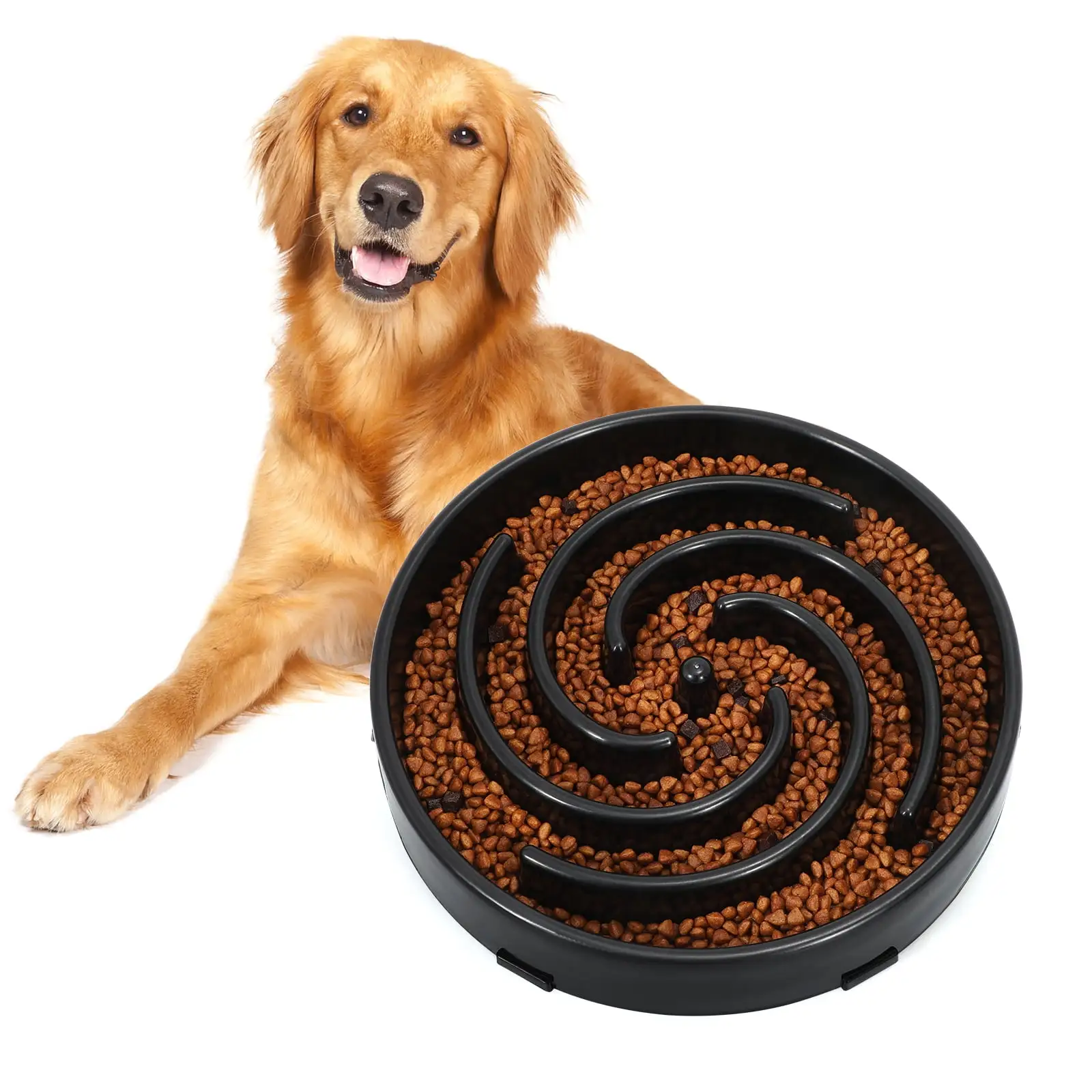 WHIPPY Slow Feeder Dog Bowl. Pet Food Feeding Bowl. Preventing Choking Bloat Dogs Bowl for Small Medium Large Dogs