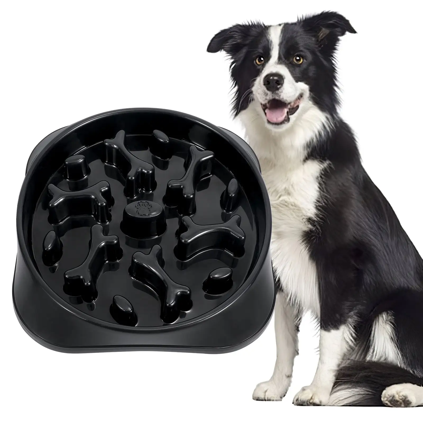 WHIPPY Slow Feeder Dog Bowls for Large Dogs.Slow Eating Dog Bowl Anti-Choking