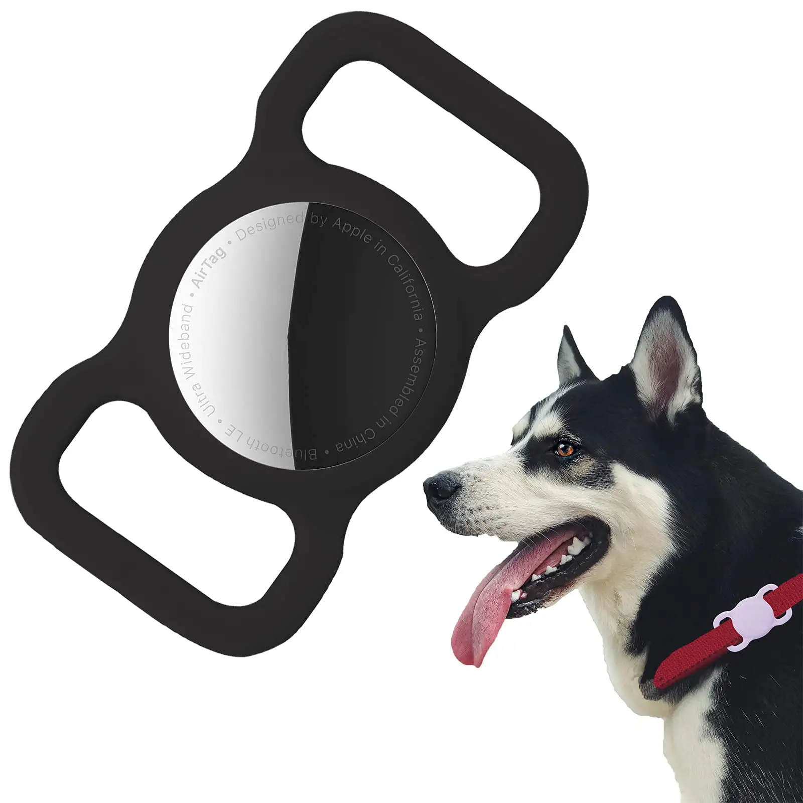 WILLED Protective Case Compatible for Airtag GPS Tracker. Fit for Dog Cat Collar Accessories Pet Loop Holder. Silicone Protective Case for air tag Lightweight Soft Anti Scratch Anti Lost