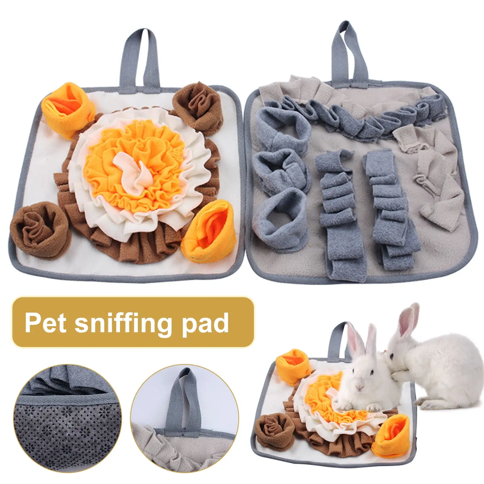 Walbest 12 Pet Snuffle Mat for Dogs.Large Snuffle Mat for Dogs. Snuffle Mat Pet Dog Feeding Mat. Dog Treat Dispenser Indoor Outdoor Stress Relief. Durable Interactive Dog Toys