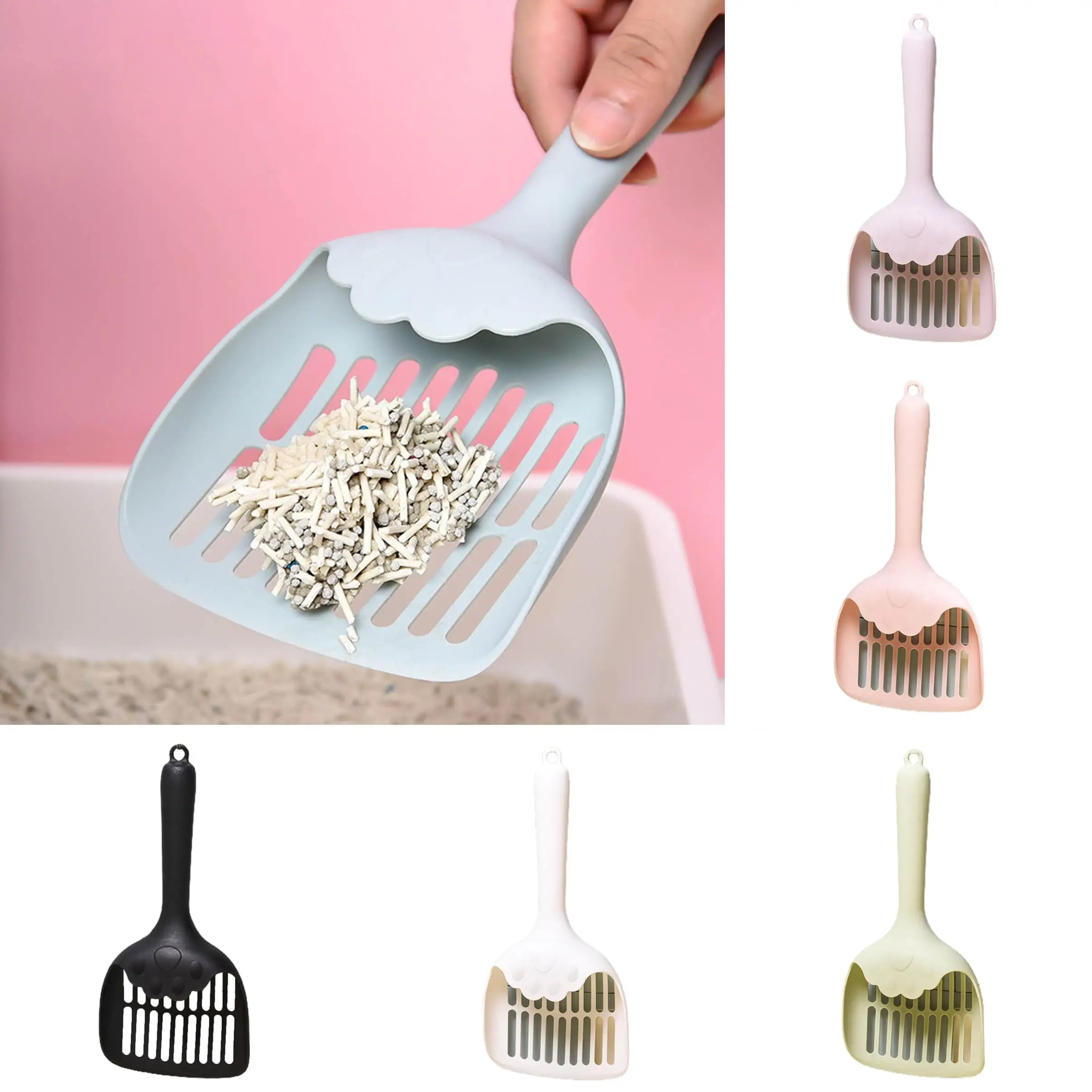 Walbest Cat Litter Scoop. Litter Scoop with Wide Slats. Kitty Litter Scooper for Pine Pellets. Durable Plastic Litter Sifter Scoop