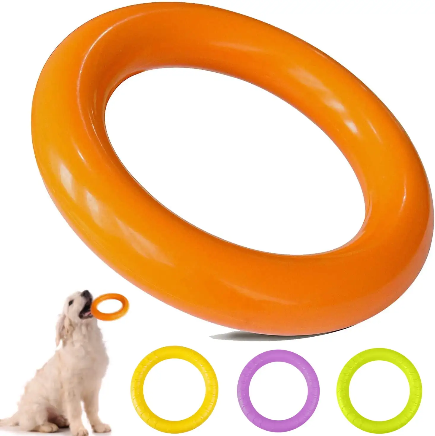 Walbest Dog Toys Indestructible. Dog Chew Toys for Aggressive Chewers. Ultra Durable Rubber Dog Chew Ring. Super Chewer Tough Dog Toys for Large & Medium Dogs to Fetch Play