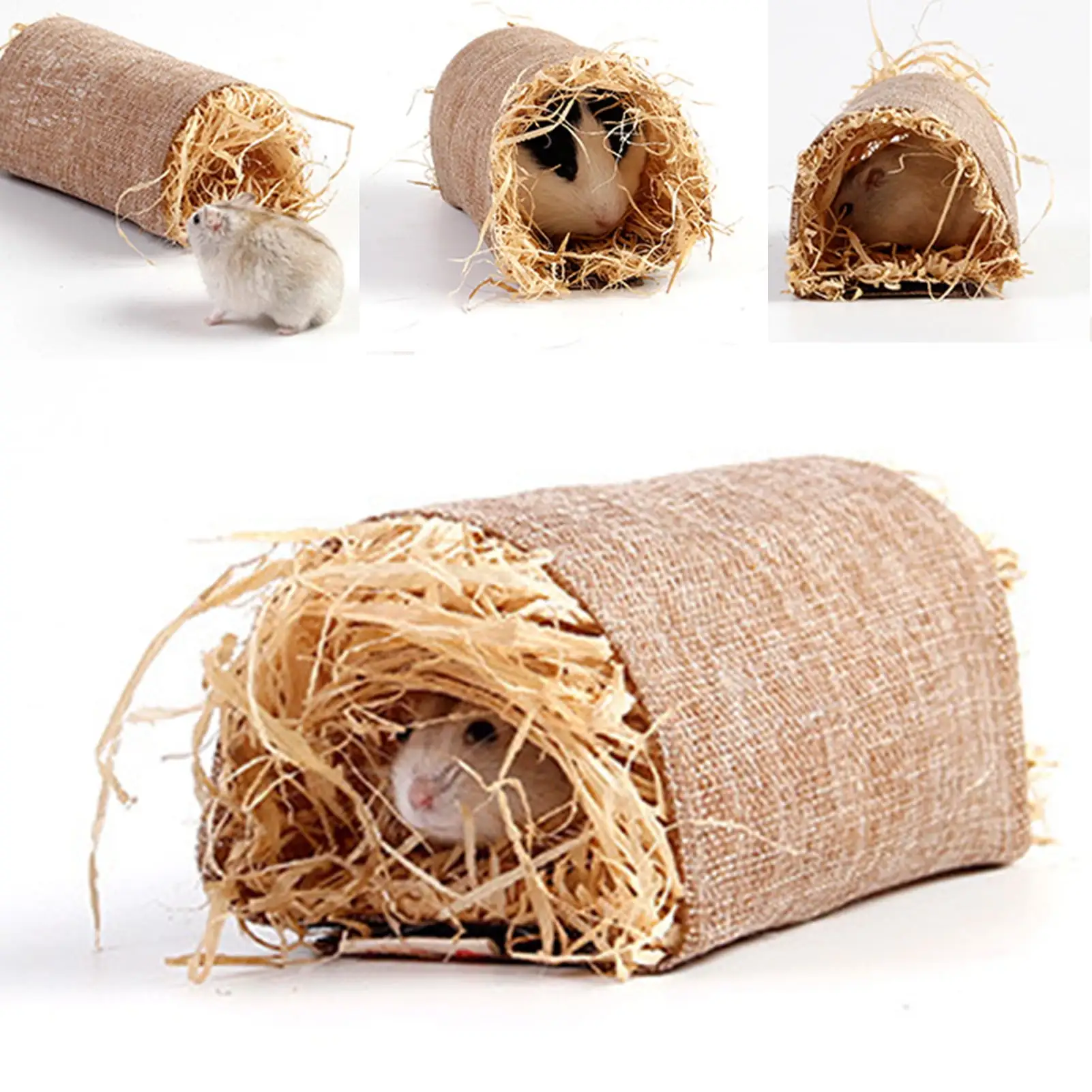 Walbest Grass Guinea Pig Rabbit Tunnels and Tubes .Hamster Small Animal Tunnel Toy Hideaway Bed for Rats.Syrian Hamster.Ferrets.Chinchilla Hedgehog and Bunny