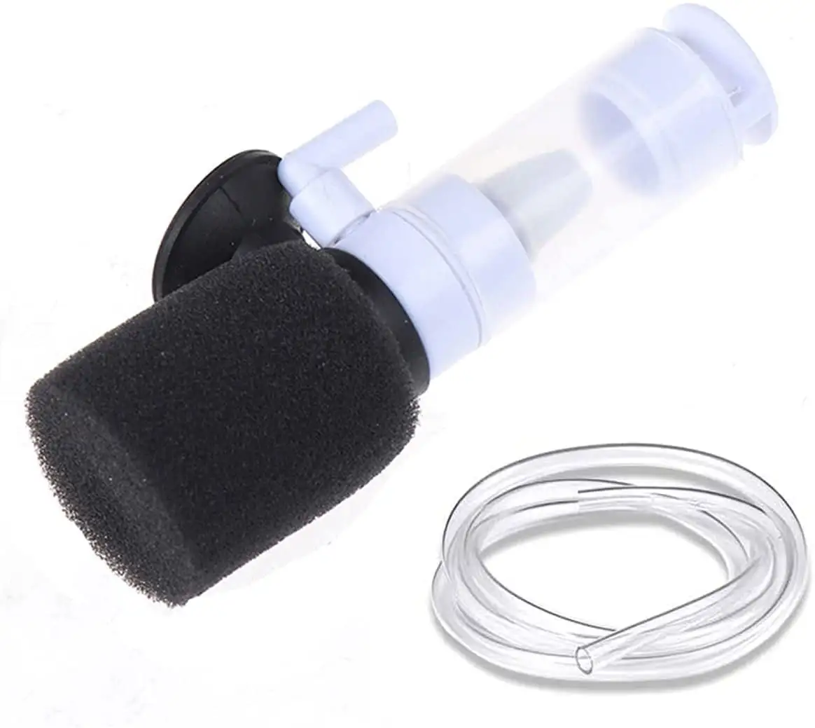 Walbest Mini Filter. Super Mini Aquarium Single Sponge Filter. 3-in-1 Filtration Ultra Quiet Air Pump. Quiet Submersible Foam Filter for Small Fish Tank 1-10 Gallon