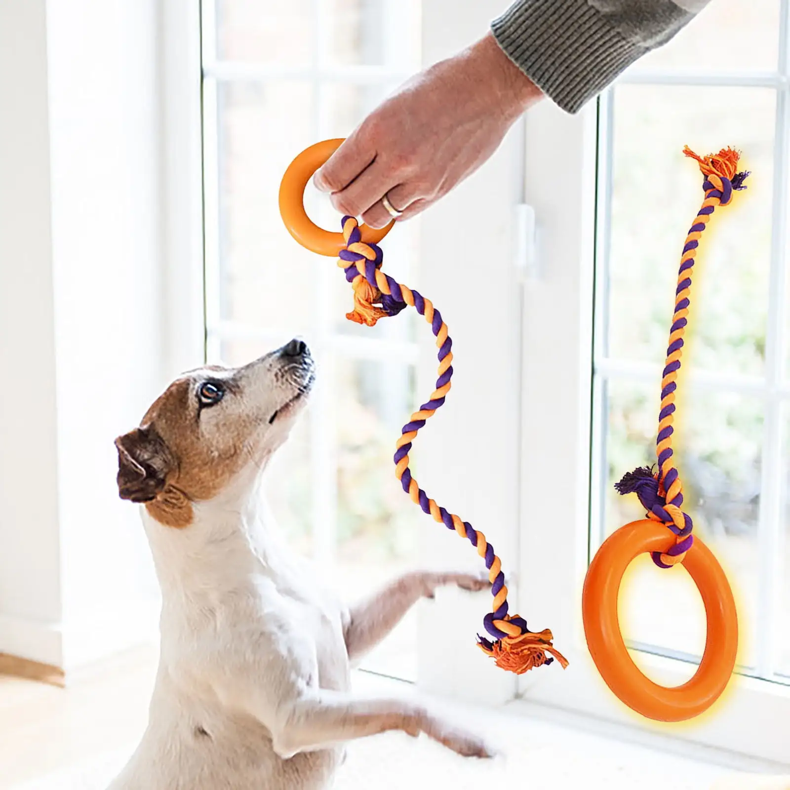 Wamans Dog Toys for Chewers. Tug of War Dog Toy. Dog Teeth Cleaning Toy. Dog Rope Toys for Medium and Large Dogs