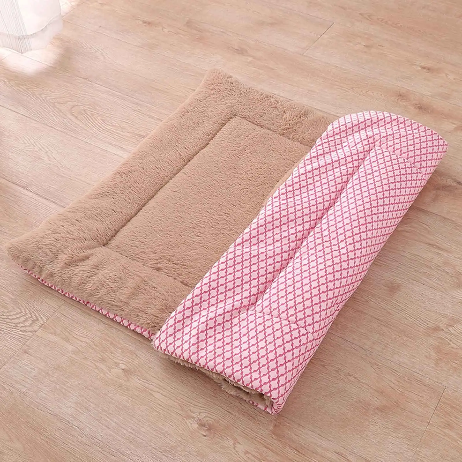 Wiueurtly Dog Bed In Clearance.Cat Beds Under Pink.Dog Pad For A Crate Small.Pet Beds.Small Dog Bed Washable Crate Mattress Calming Fluffy Anti Anxiety Beds Deluxe Plush Mat With Slip Bottom