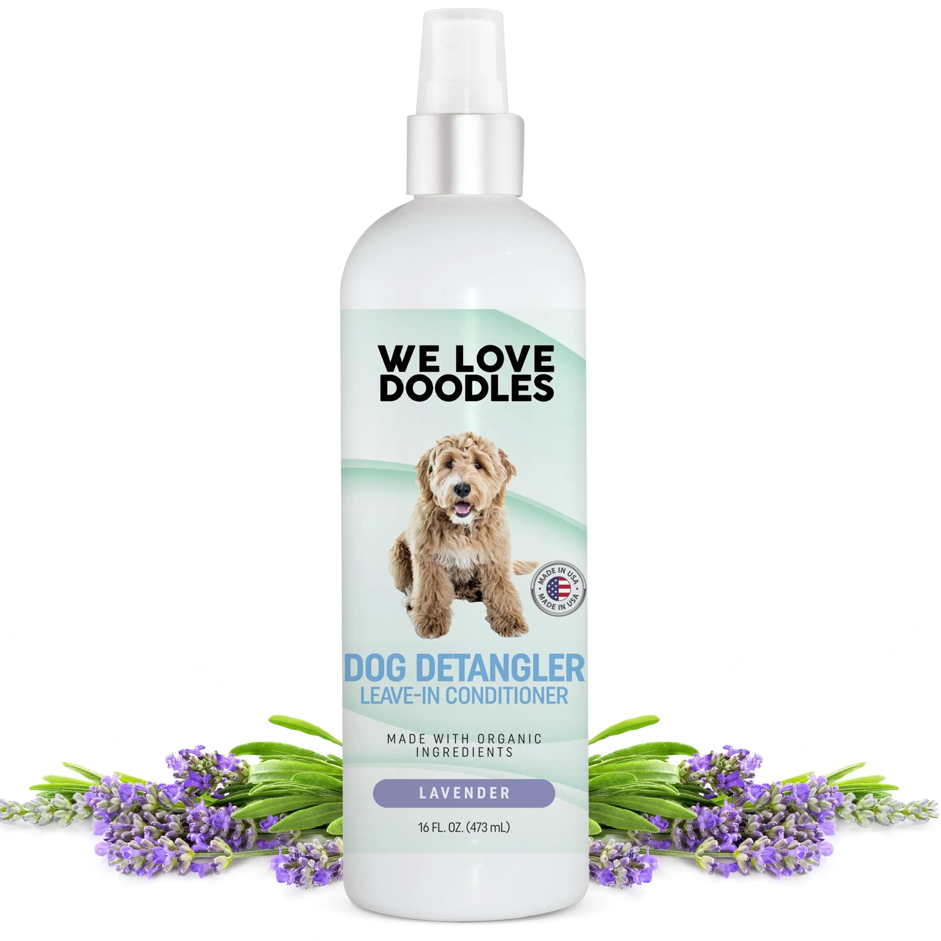 We Love Doodles Dog Detangler Spray - Leave-in Conditioner for Dogs - Dog Detangling Spray - Organic & Made in The USA