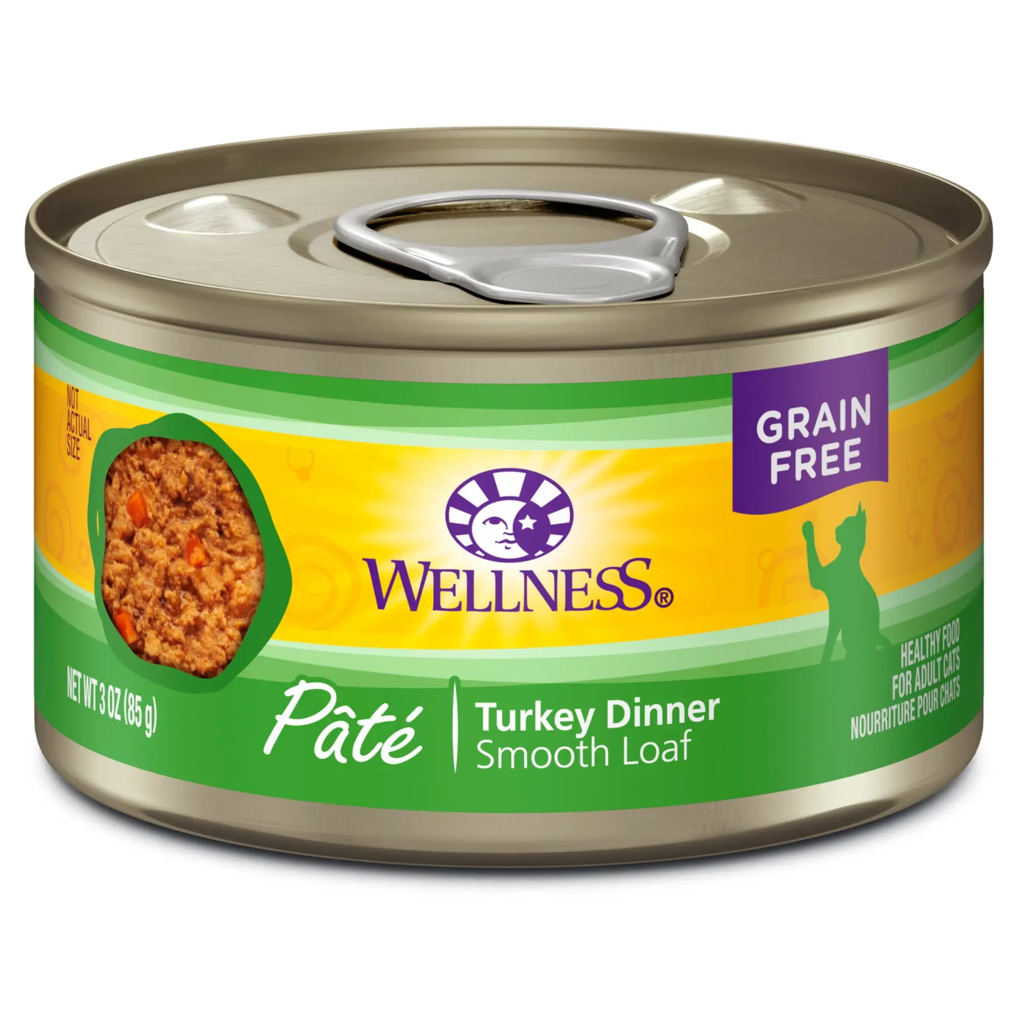 Wellness Complete Health Grain Free Canned Cat Food. Turkey Dinner Pate. 3 Ounces (Pack of 24)