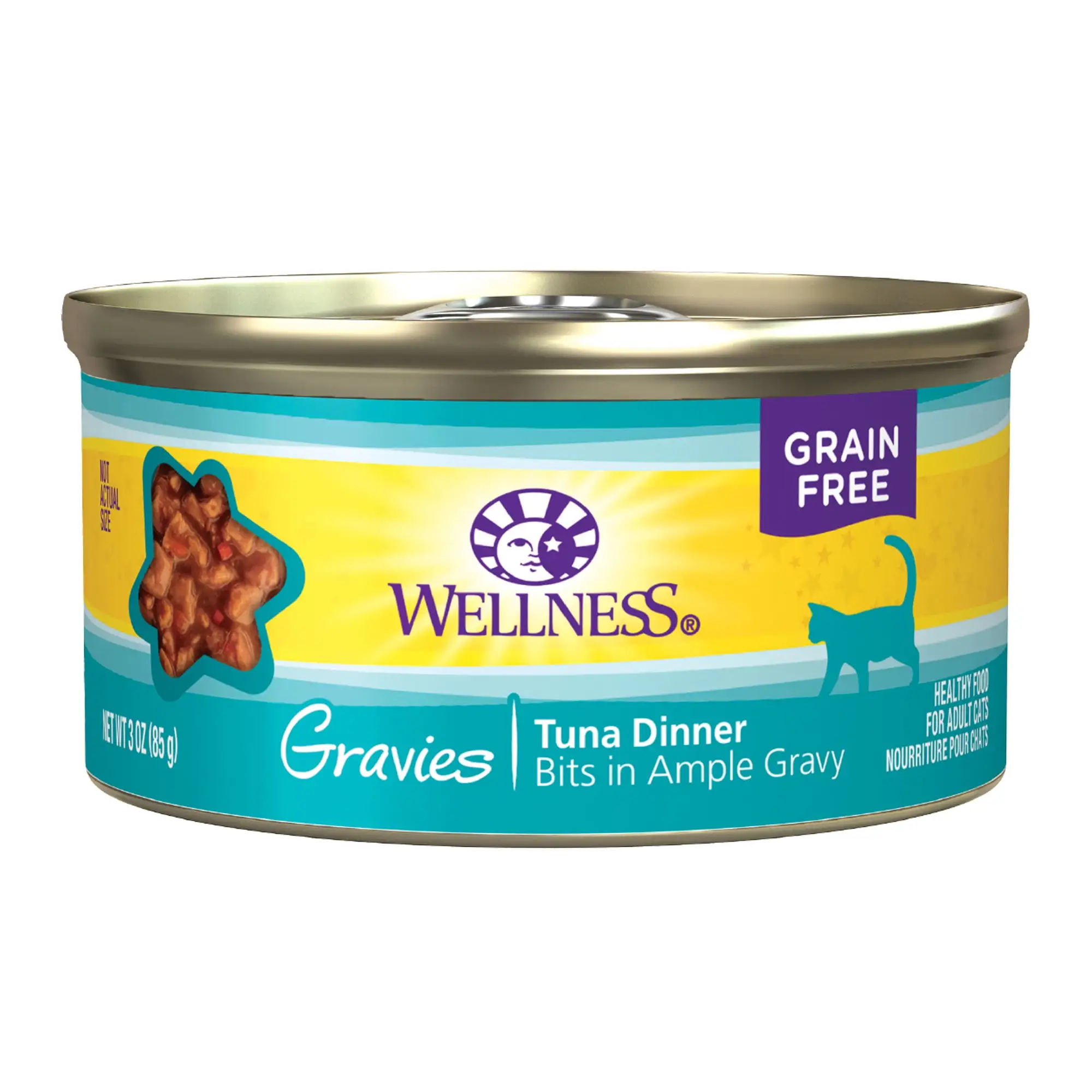 Wellness Complete Health Gravies Grain Free Canned Cat Food. Tuna Dinner. 3 Ounces (Pack of 12)