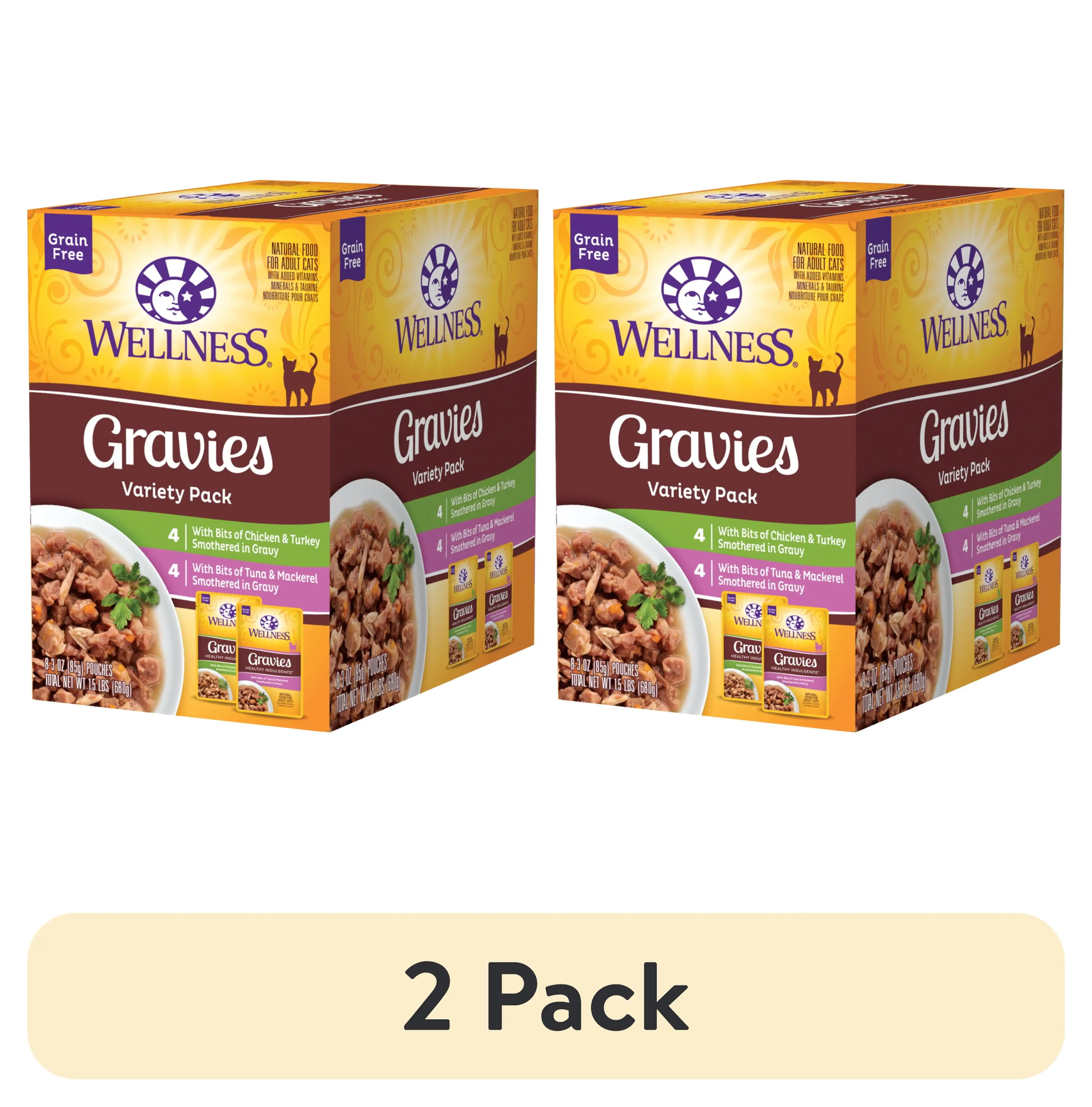 (2 pack) Wellness Healthy Indulgence Gravies Variety Pack