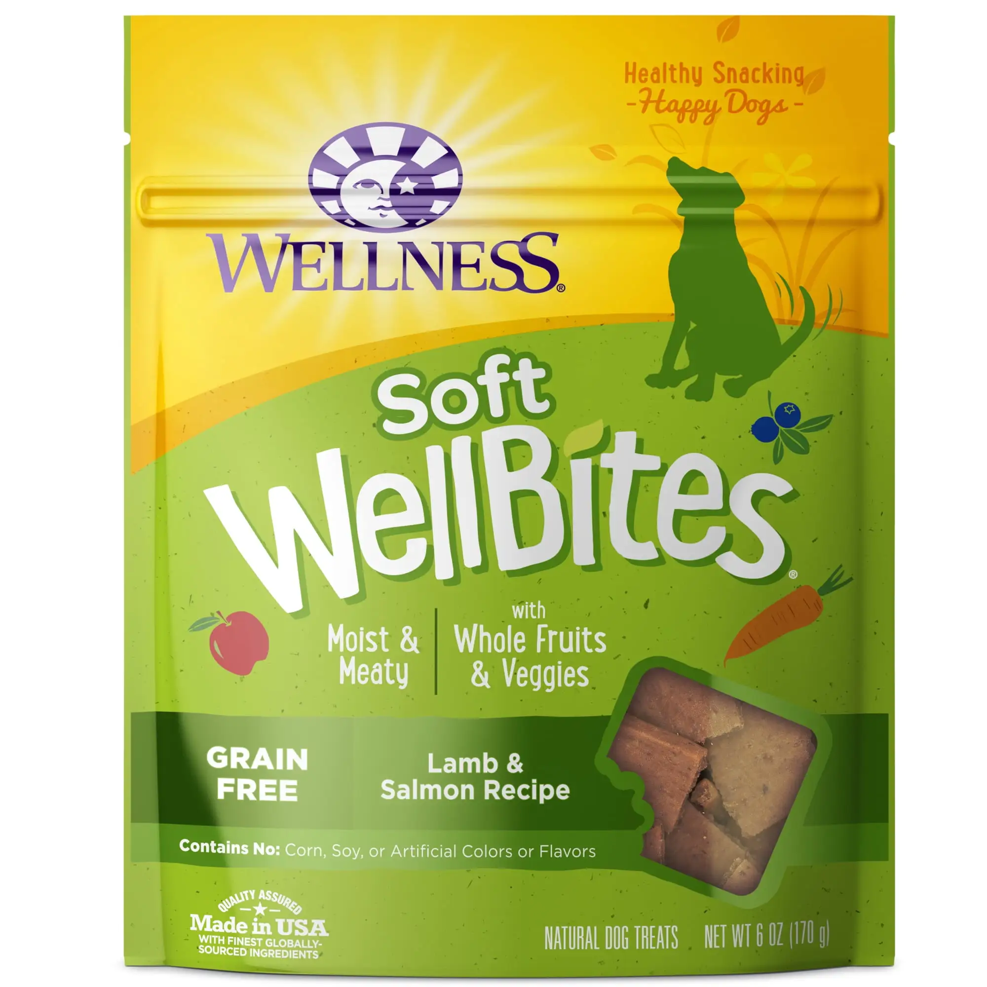 Wellness Rewarding Life Soft & Chewy Dog Treats. Grain Free. Lamb & Salmon. 6 Ounce Bag