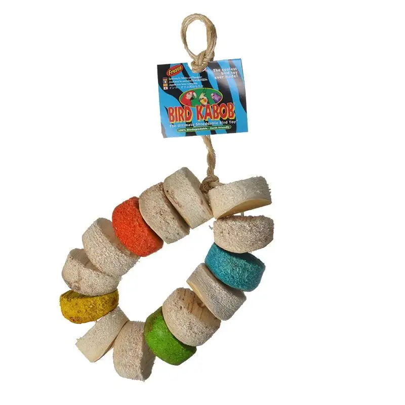 Wesco Bird Kabob Shreddable Bird Toy - Fresco 6 Wide x 12.5 High