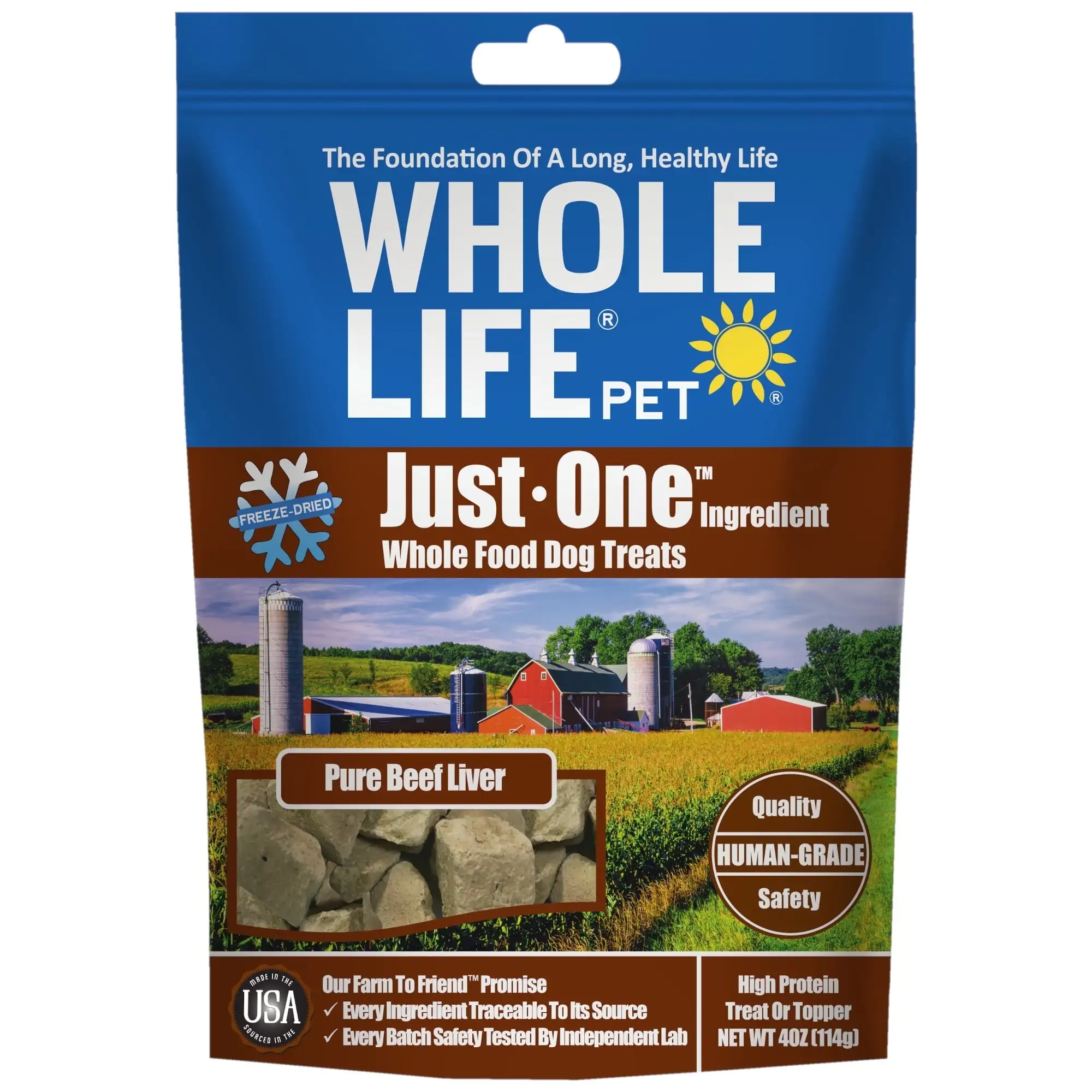 Whole Life Pet Just One Ingredient Beef Liver Treats for Dogs. 4oz