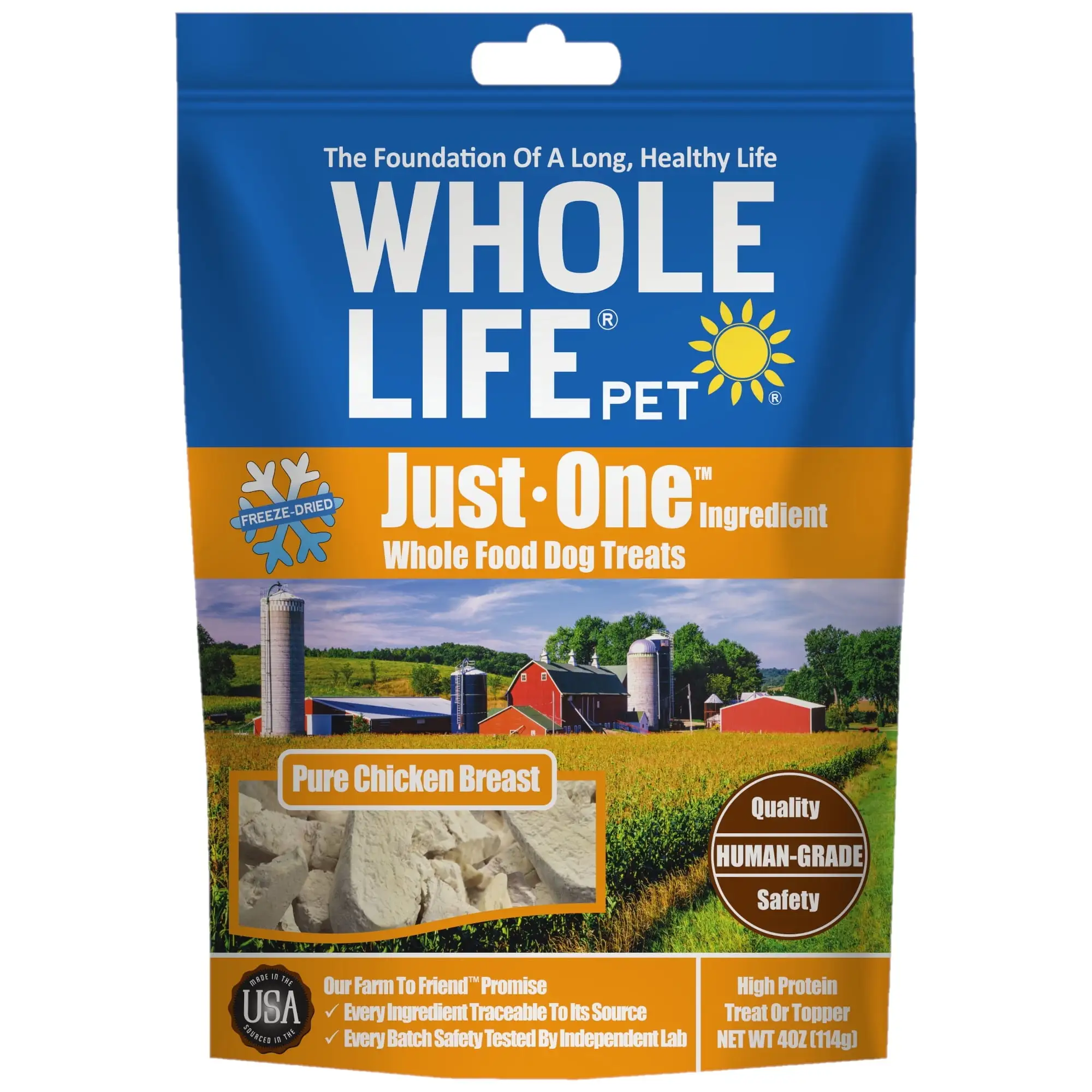 Whole Life Pet Just One Ingredient Chicken Treats for Dogs. 4oz