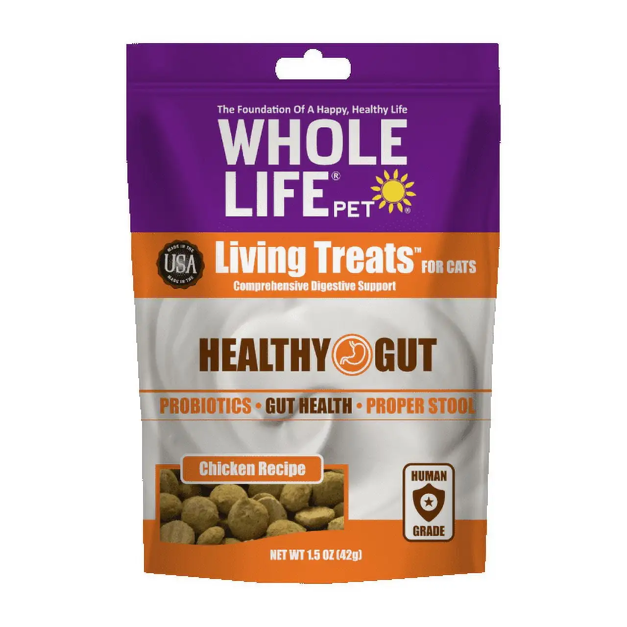 Whole Life Pet Living Treats ?C Healthy Gut Probiotic Snack For Cat. 1.5oz