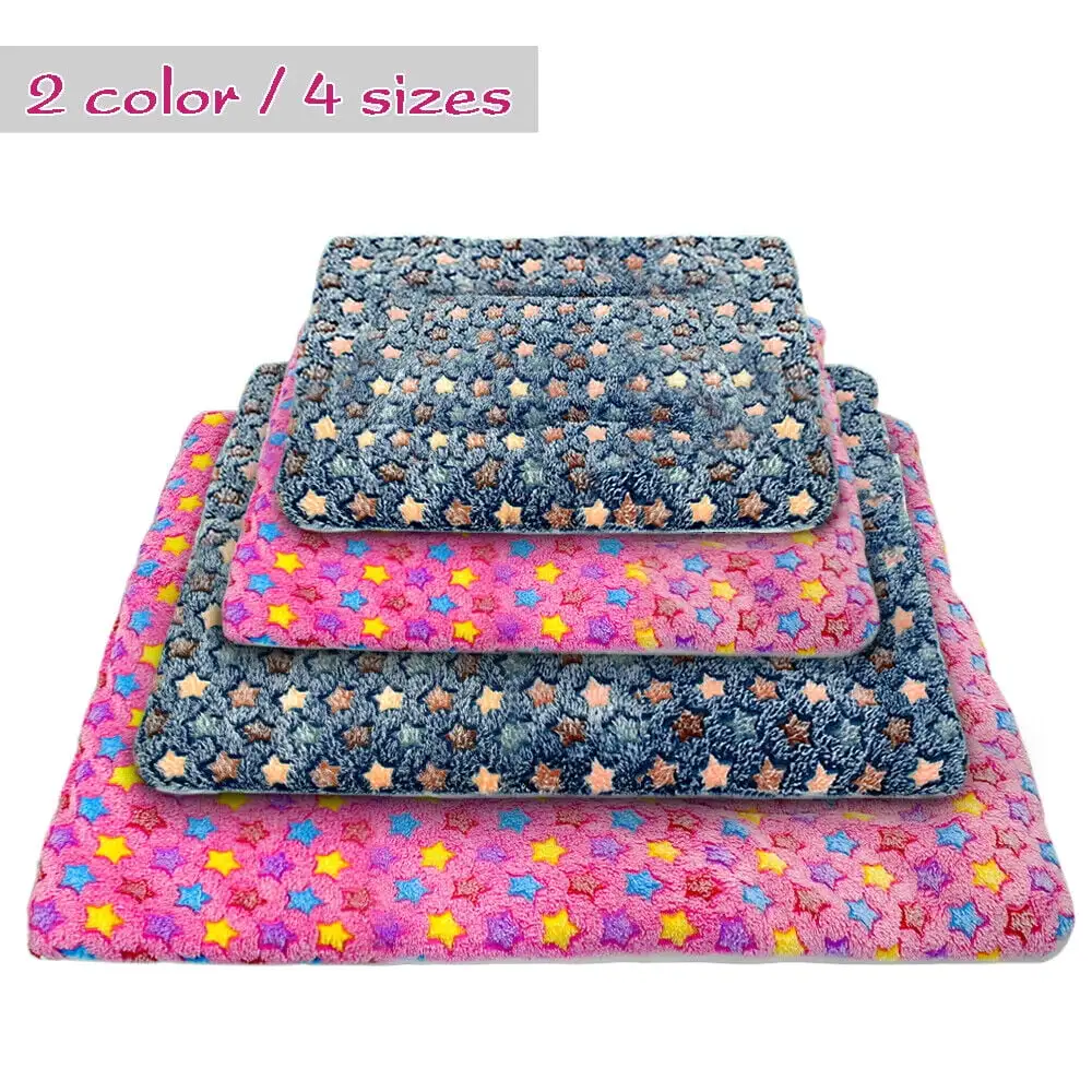 Winter Warm Pet Mat Small Large Dog Cat Bed Plush Cushion Sleeping Mat Mattress for Kennel Crate Blanket S-XL