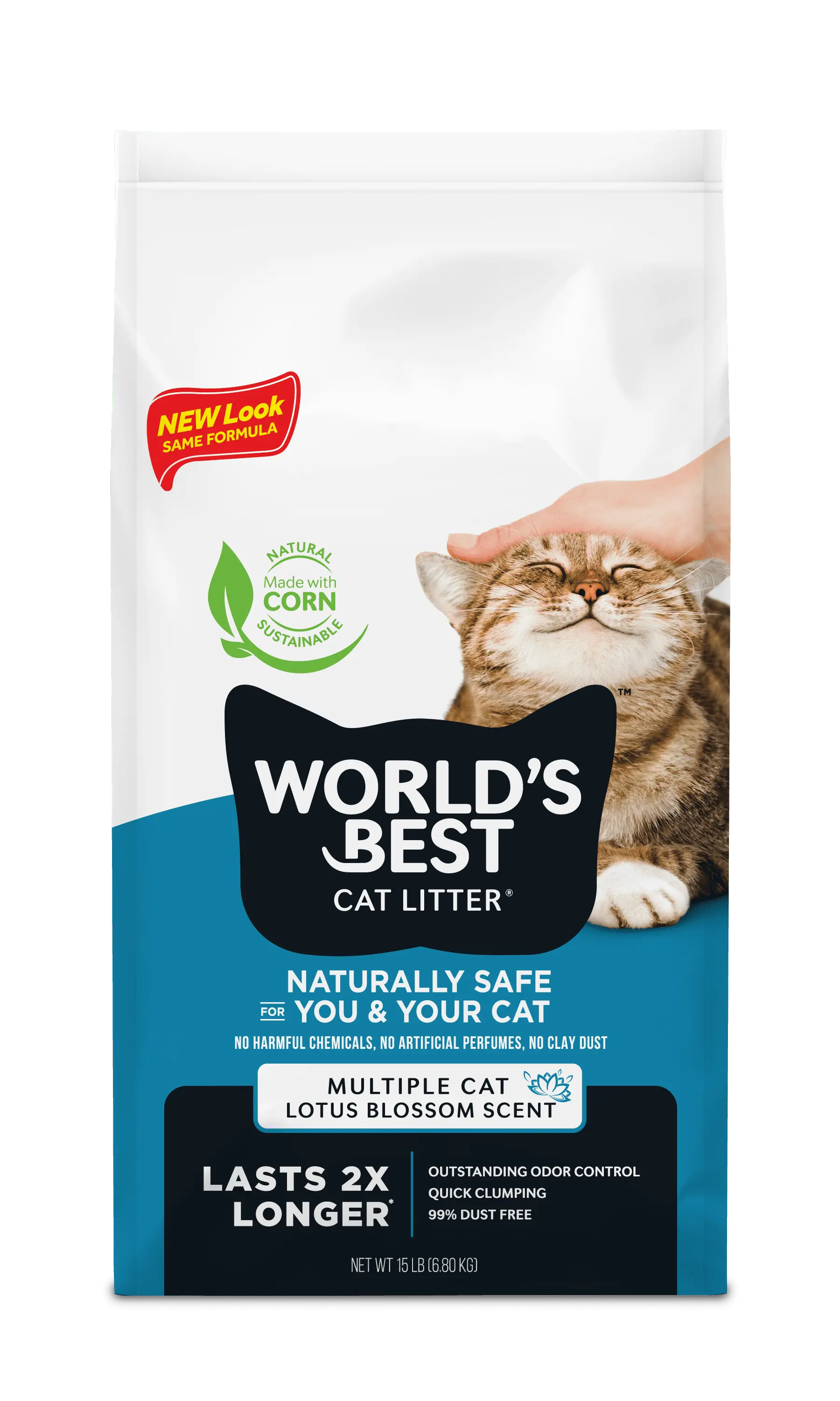 World's Best Cat Litter Lotus Blossom Scented Cat Litter 15 LB