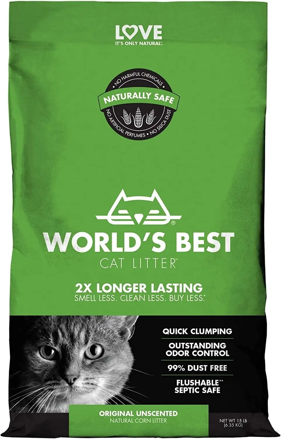 World's Best Cat Litter Original Unscented Cat Litter.15 lb